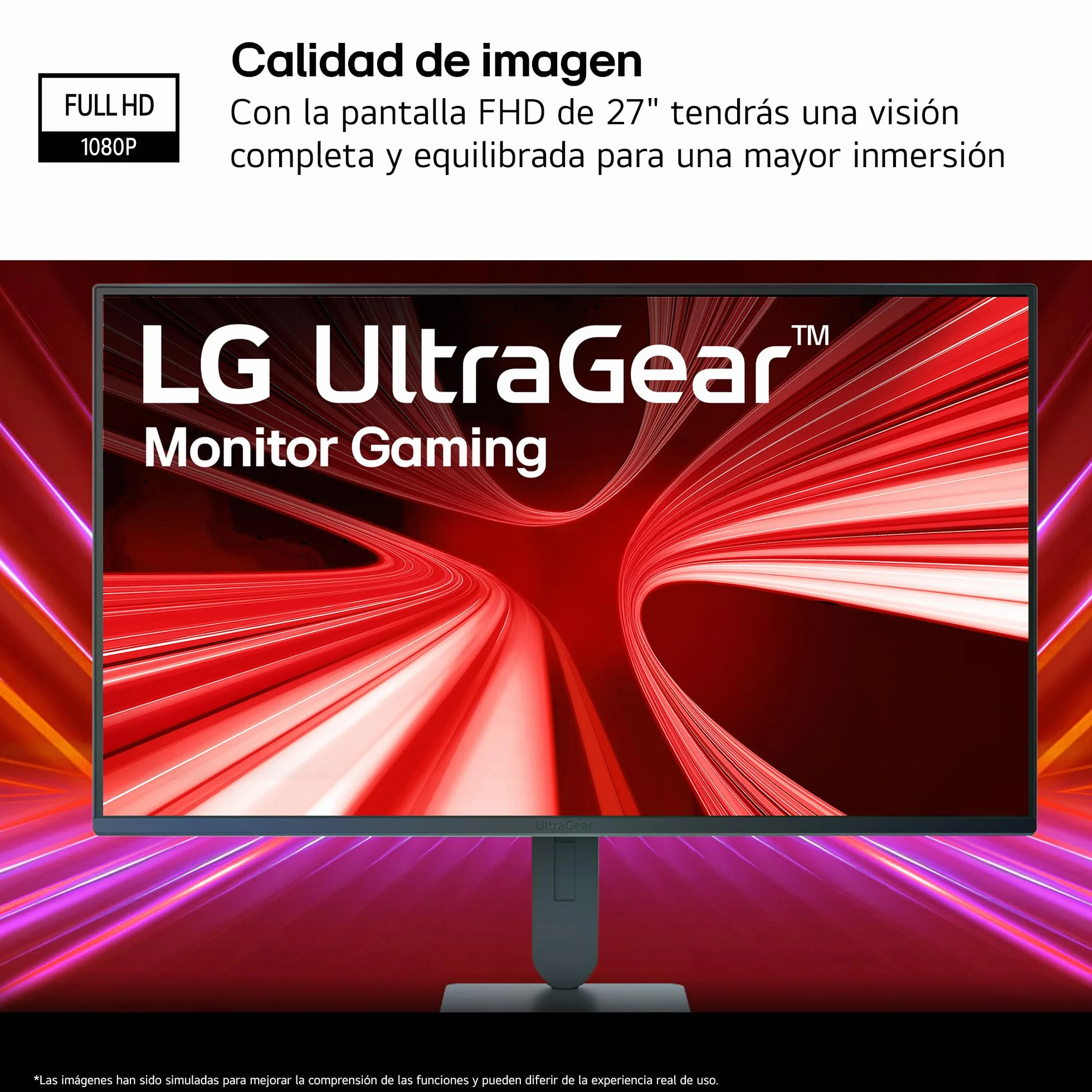 LG Monitor Gaming Ultragear™ 27G414B-B.AEU | Seria G4 (2026) | 27 cali | IPS 16:9 |144Hz | 5ms (GtG) | Rozdzielczość FHD 1920x1080 | sRGB 99% | NVIDIA® G-Sync® i AMD FreeSync® c™