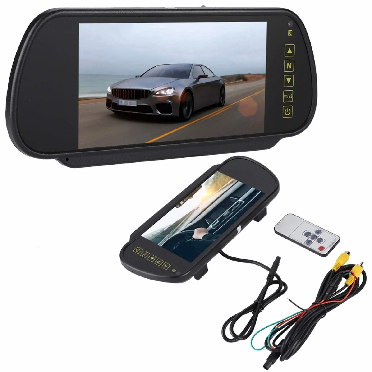 Auto Dimming Monitor Lusterko wsteczne Kamera cofania z uchwytem Lusterko wsteczne, 7-calowe lusterko wsteczne Lusterko wsteczne, do wszystkich typów pojazdów