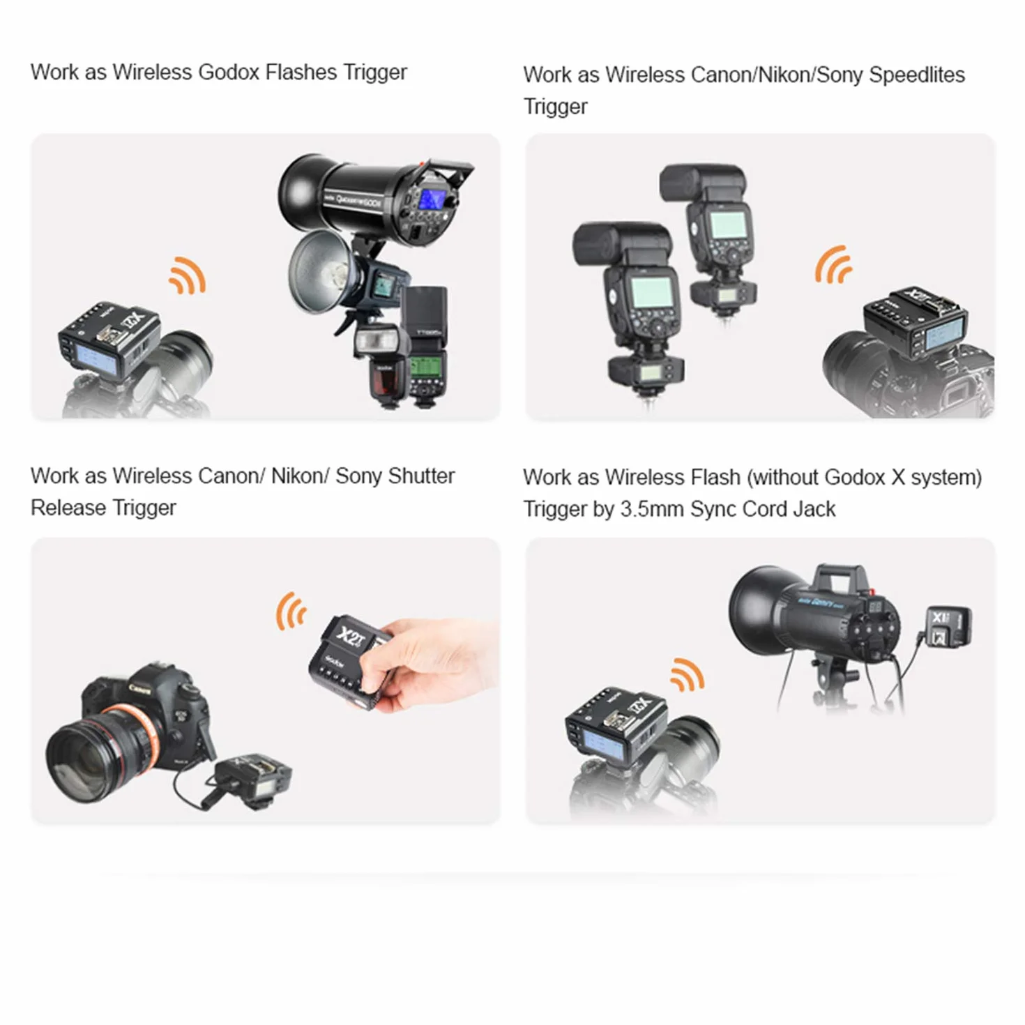Godox X2T-F TTL Bezprzewodowe zdalne wyzwalacze HSS 1/8000s do kamery FUJIFILM, połączenie Bluetooth może być szybkie ustawienie