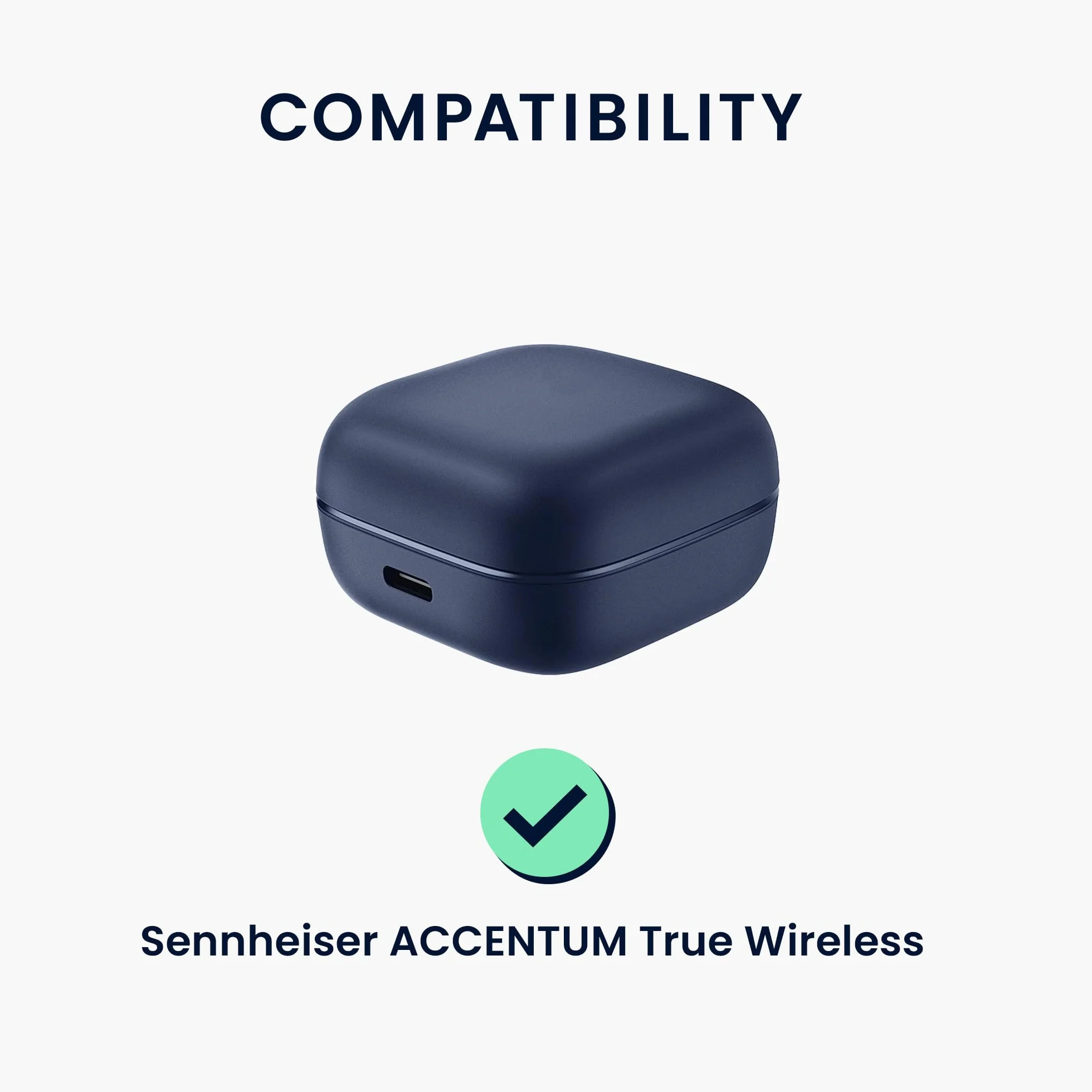 kwmobile etui do Sennheiser ACCENTUM True Wireless białe czarne