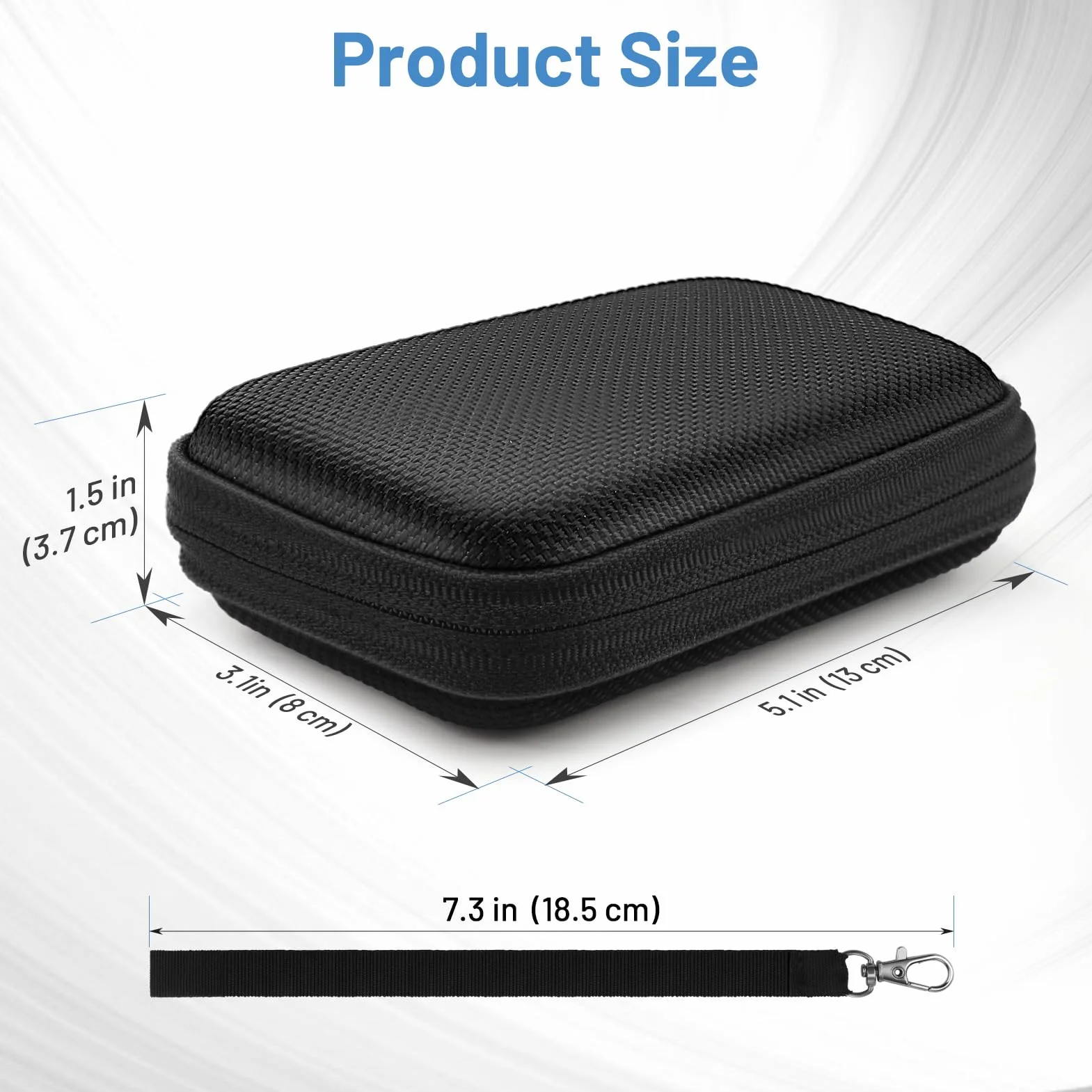 GlasFlength Etui do SanDisk Extreme PRO, kieszeń na dysk twardy do SanDisk 1TB 2TB twarde etui ochronne z paskiem na rękę SSD Case do SD SSDE81/SD SSDE80/SD SSDE30 (czarny)
