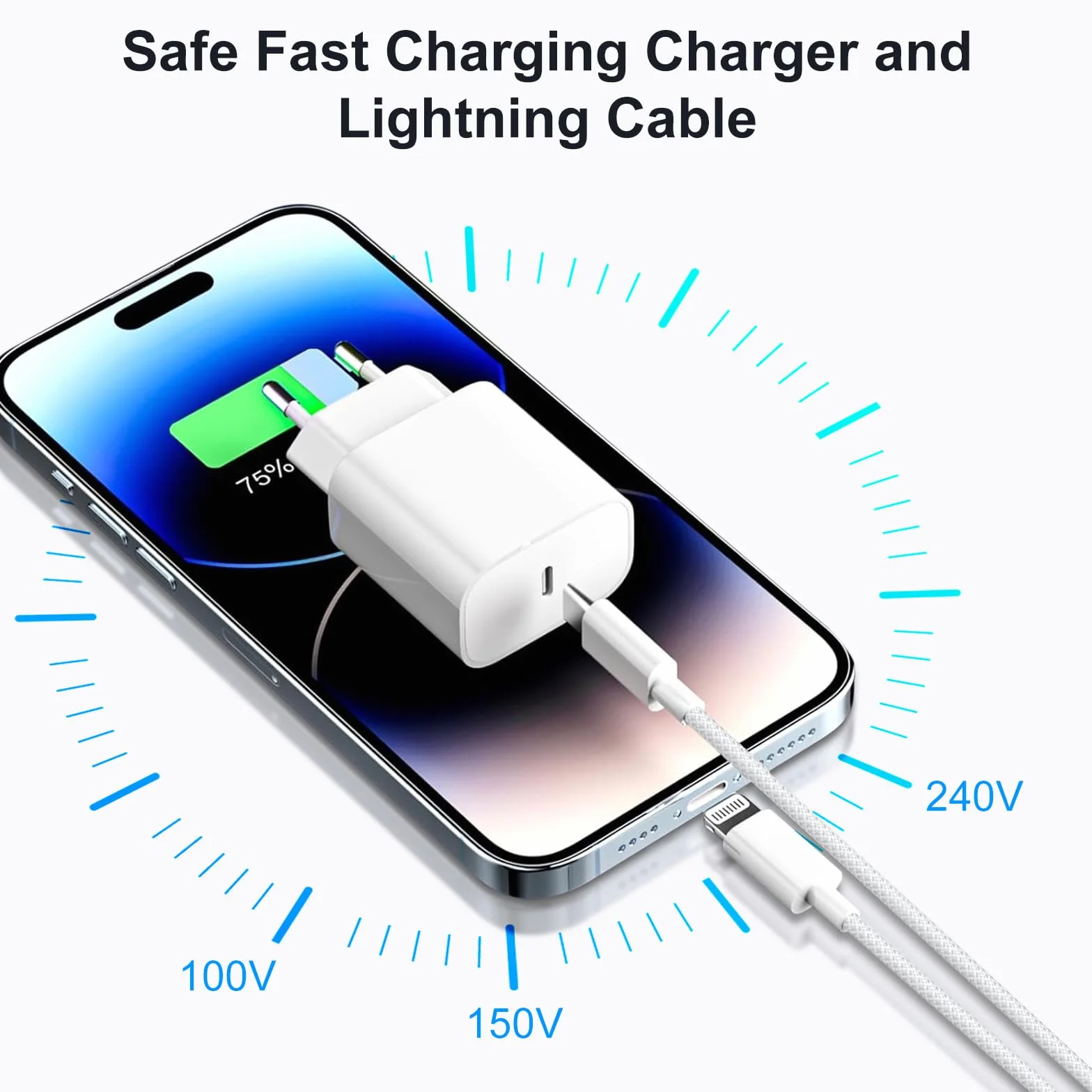 Szybka ładowarka 25W do iPhone'a, złącze USB-C z Kablem Lightning o Długości 2M do Modeli iPhone 14/14 Pro/13/13 mini/13 Pro/13 Pro Max/12/12 Pro/12 Pro Max/11/11 Pro/11 Pro Max