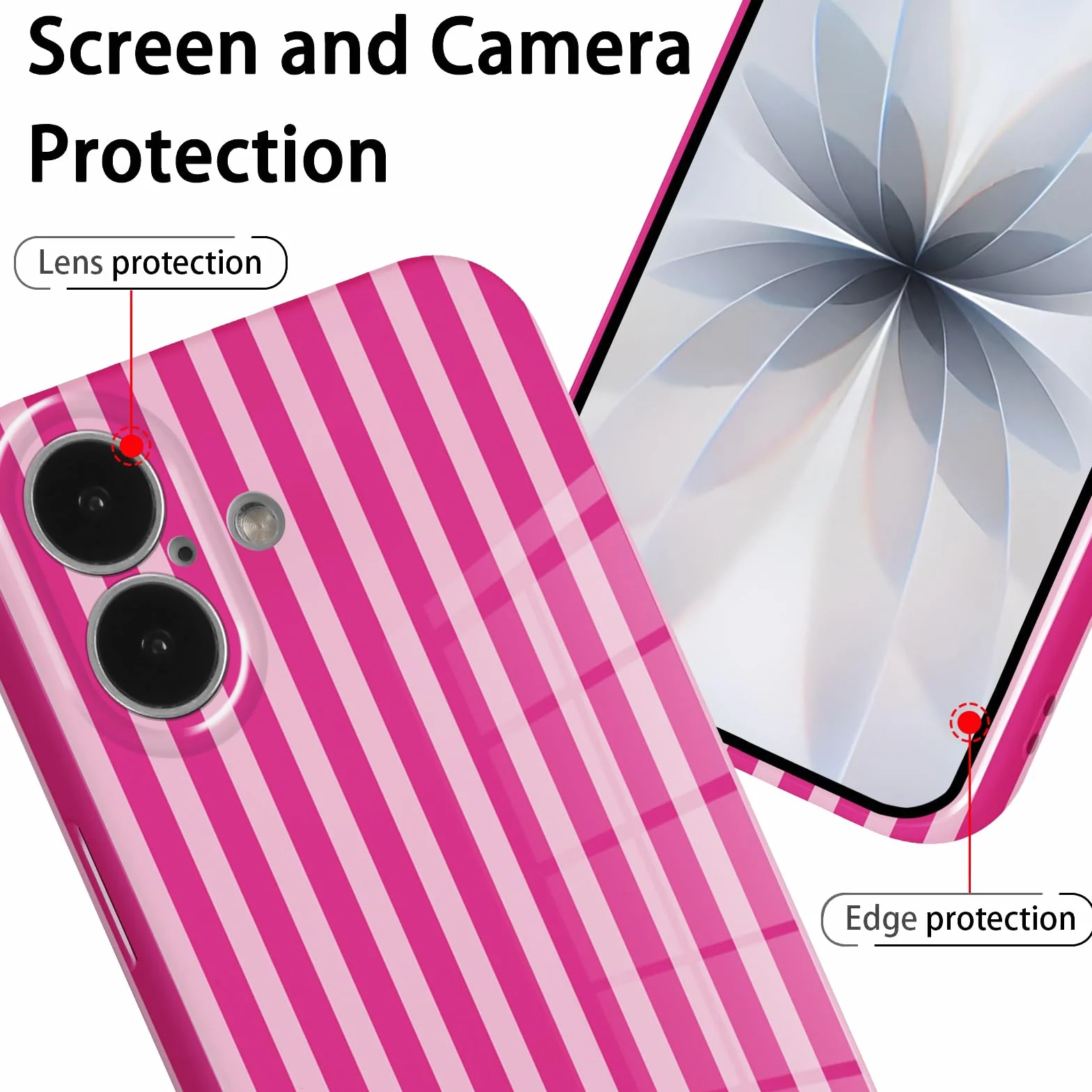 Silikonowy pasek na telefon iPhone 17, etui ze smyczką, regulowany naszyjnik, różowo-purpurowy