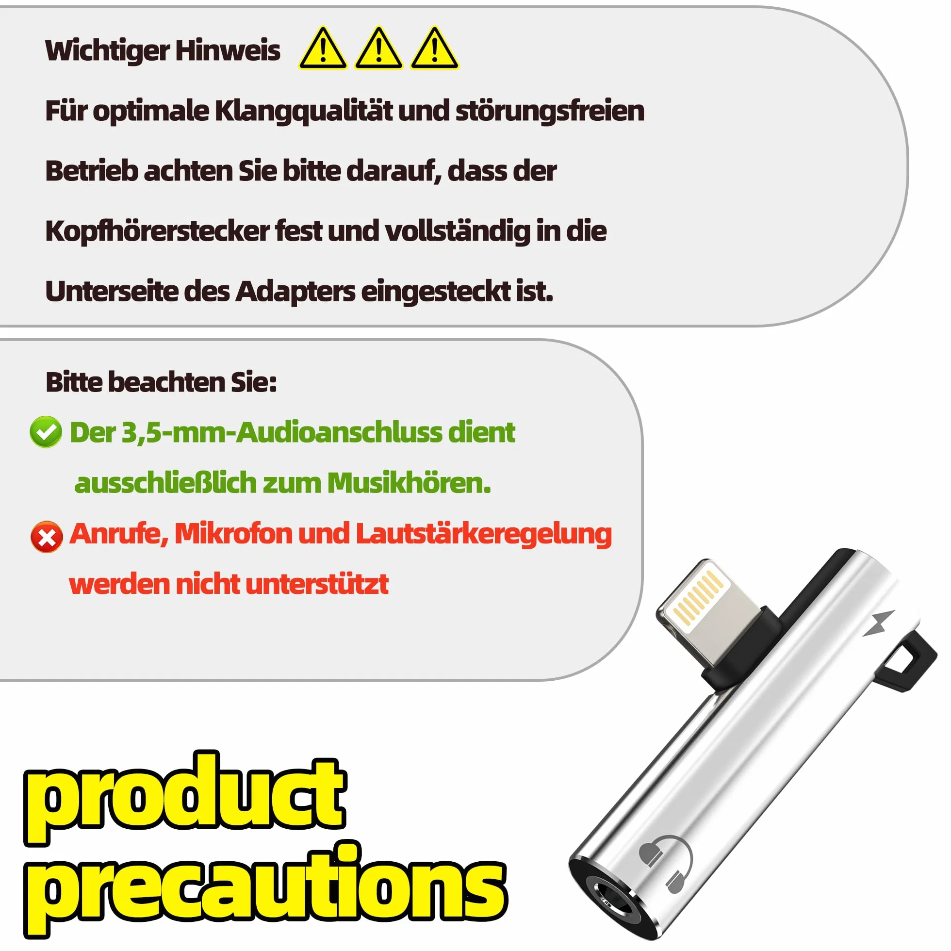 Adapter Lightning na 3,5 mm jack 2 w 1 do iPhone 14/13 Pro Max Apple MFi