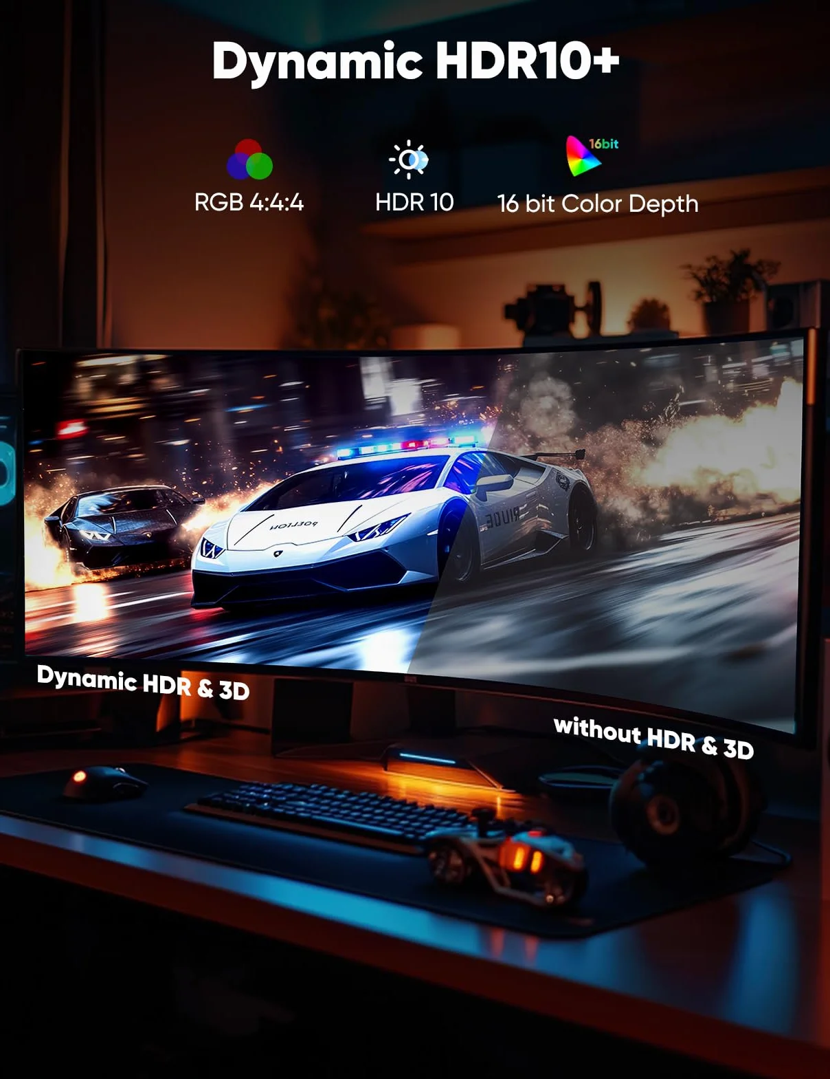 Capshi Kabel DisplayPort z certyfikatem VESA 1.4, 8K DP 60 Hz, 4K przy 144 Hz, 2K przy 240 Hz) HBR3 obsługuje 32,4 Gb/s, HDCP 2.2, HDR10 FreeSync G-Sync do monitora gamingowego 3090 Graphics PC (szary