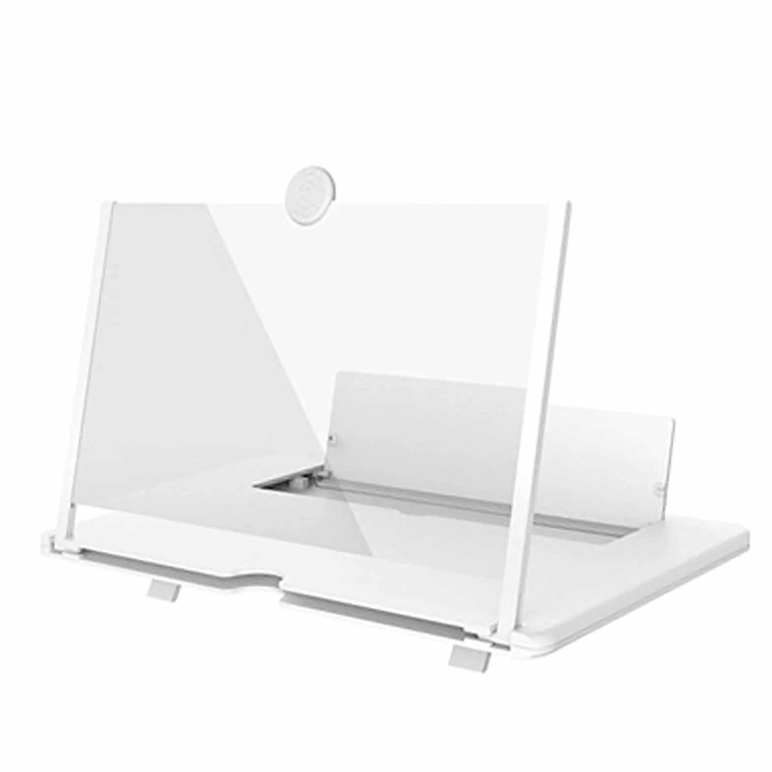 Lupa ekranu do smartfona, składana lupa ekranu telefonu ze stojakiem 3D HD przenośny wzmacniacz ekranu telefonu komórkowego prezenty dla mężczyzn, którzy mają wszystko (biały, 14 cali)