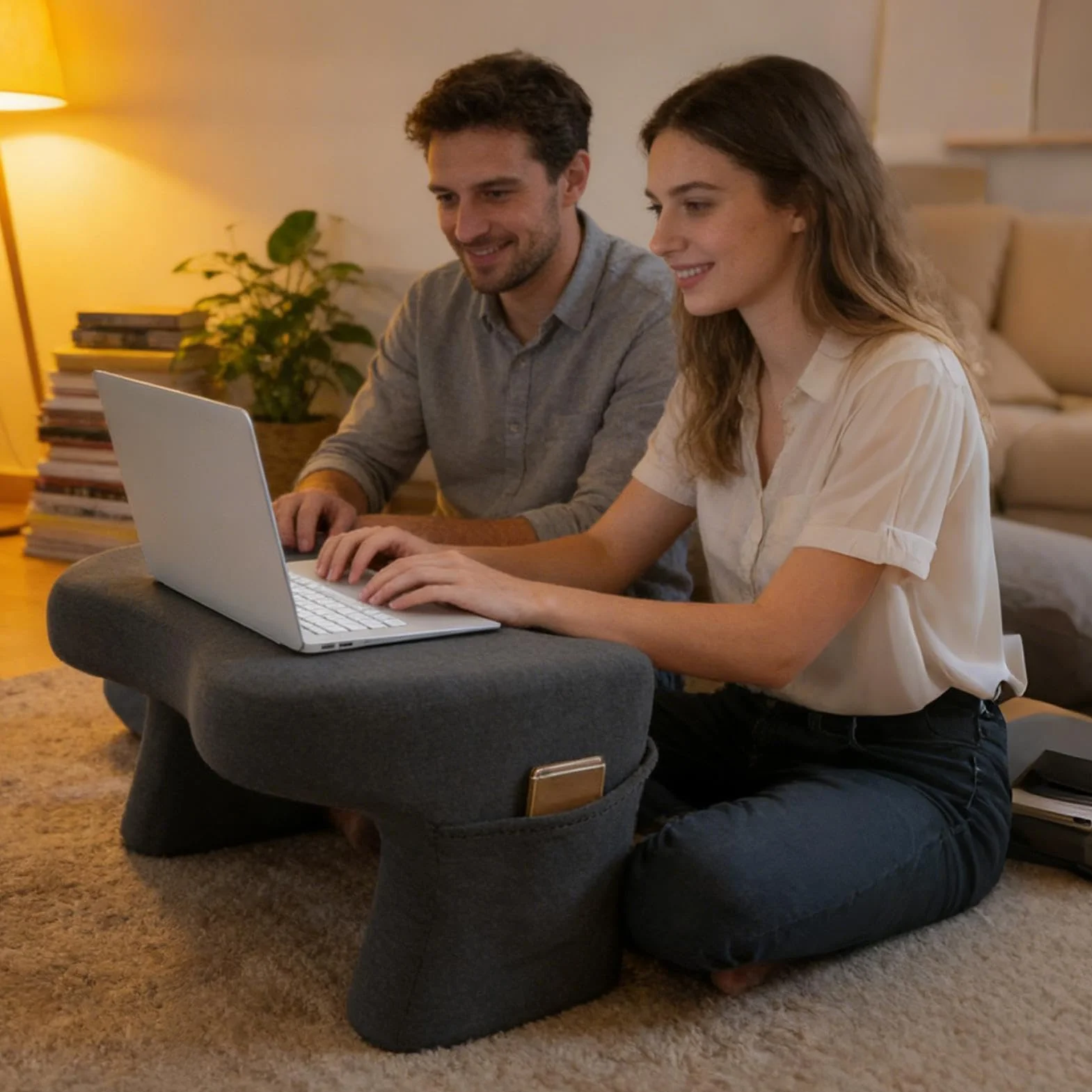 Poduszka na laptopa łóżko poduszka na tablet taca z kieszeniami biurko | komputerowe czytanie gier sofa sofa mieszkanie wnętrze