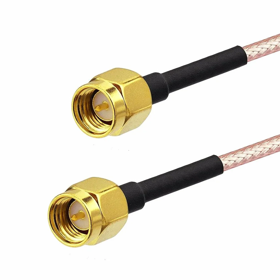 Superbat Kabel SMA męski na męski RG316 koncentryczny do analizatora anteny WiFi 4G VNA 2-pak