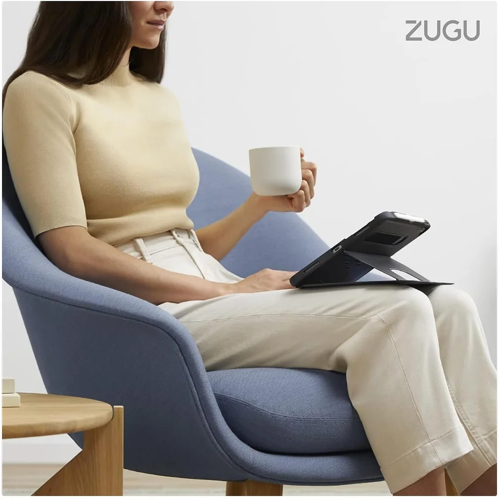 ZUGU CASE do iPad Pro 13 inch etui M4/M5 2024/2025 [Aqua] | Cienkie etui ochronne - Odporne na wstrząsy - Magnetyczna podstawka 10-kątowa - Uchwyt na rysik - Ładowanie Apple Pencil