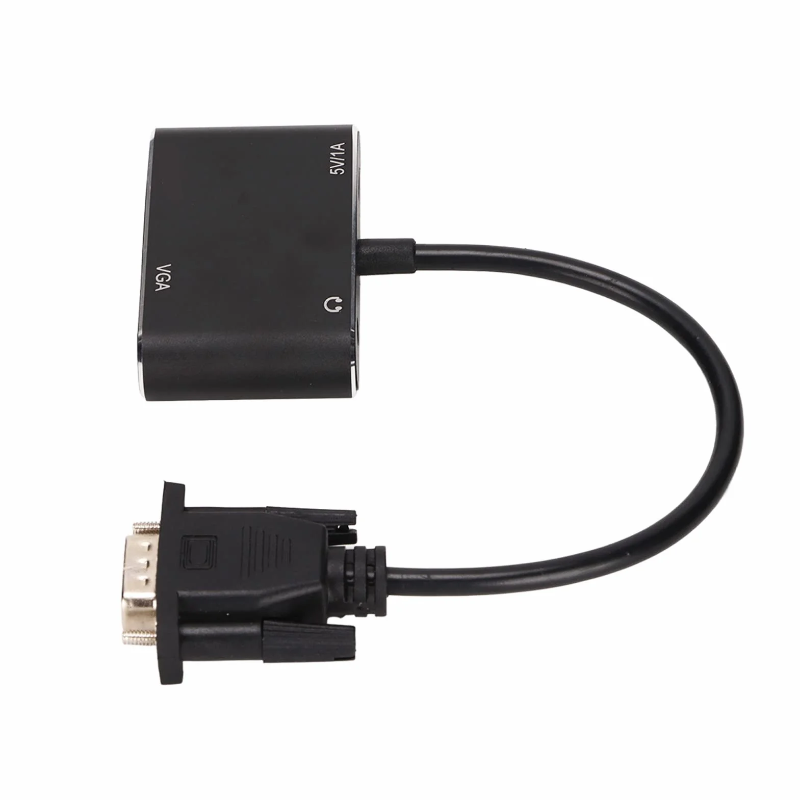 Rozdzielacz 2 w 1 VGA na HDMI Adapter - Stabilne Akcesoria Komputerowe o Wysokiej Rozdzielczości do Komputera Stacjonarnego, Laptopa, Monitora, Projektora