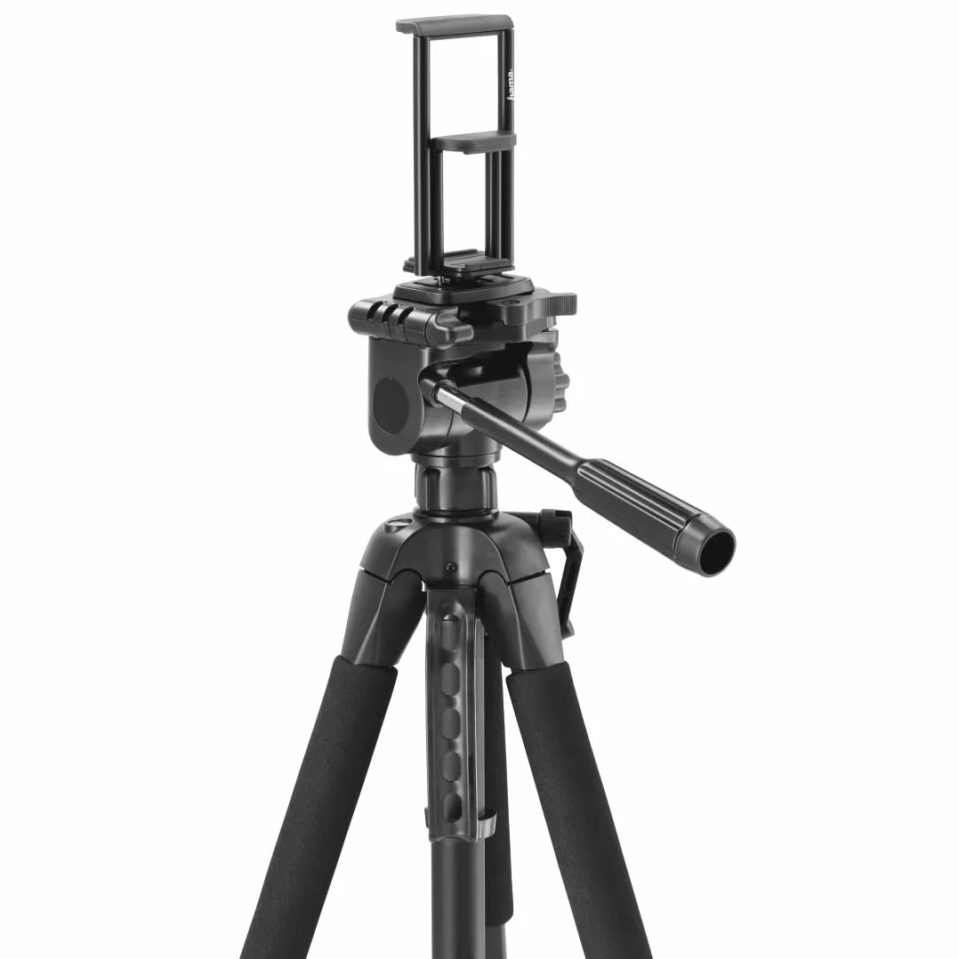 Hama Action 170 Statyw do aparatu 3D o wysokości 62-170 cm, statyw fotograficzny z uchwytem na telefon komórkowy i uchwytem na tablet, statyw z głowicą 3-kierunkową, statyw do lustrzanki z torbą