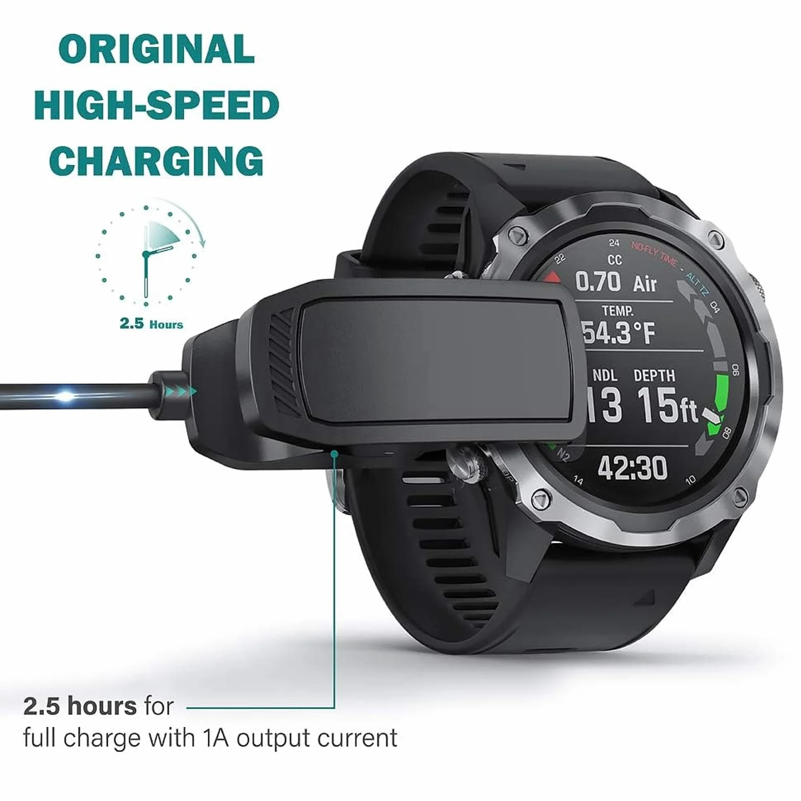 Ładowarka USB do Descent Mk1 Mk2 Mk2i Mk2S Mk3i MK3 G1 Słoneczny, Kabel Ładujący do Zegarka GPS
