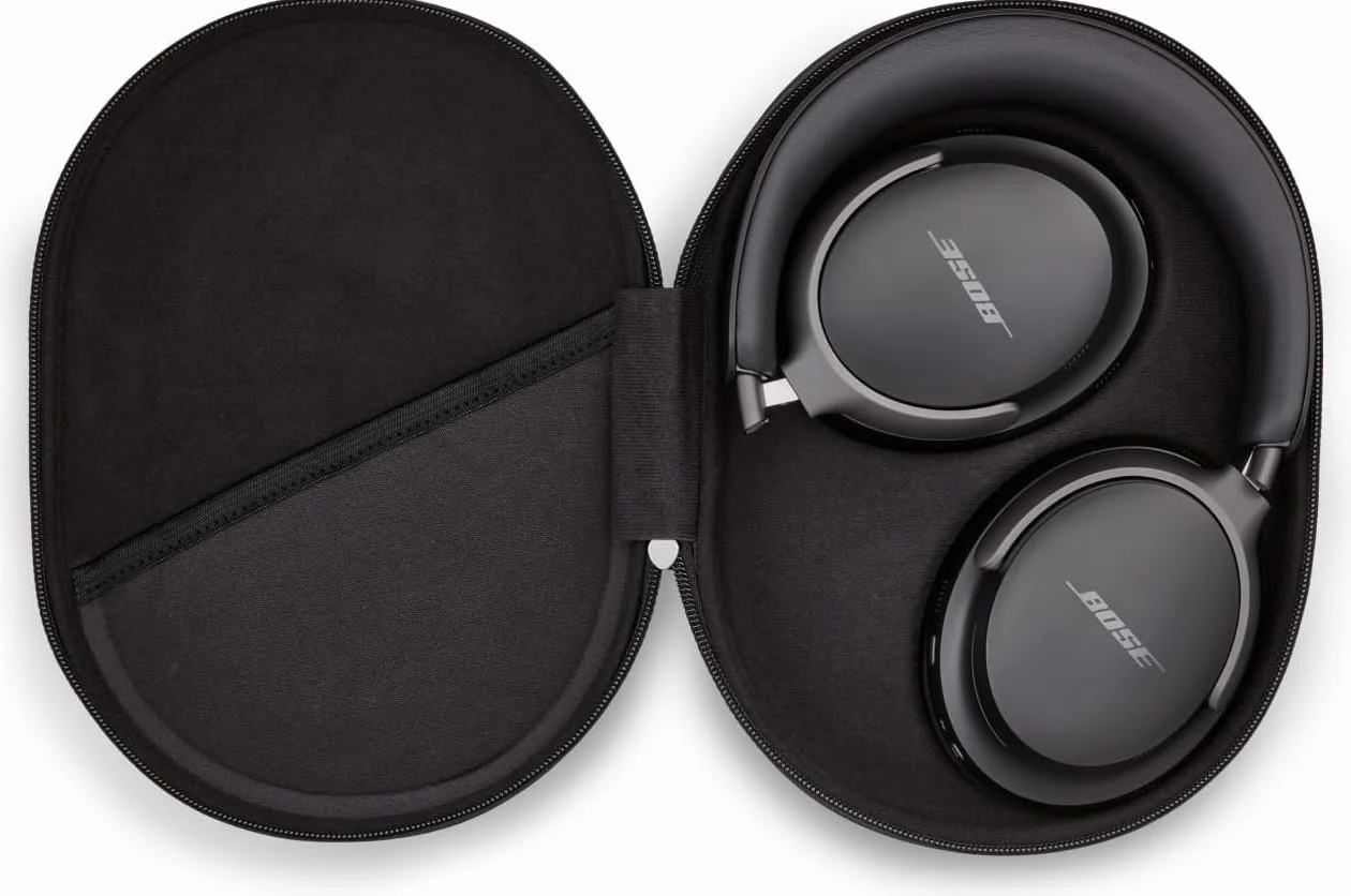 Bose QuietComfort Ultra Słuchawki bezprzewodowe z redukcją szumów i dźwiękiem przestrzennym, słuchawki nauszne z mikrofonem, do 24 godzin pracy na akumulatorze, Czarny