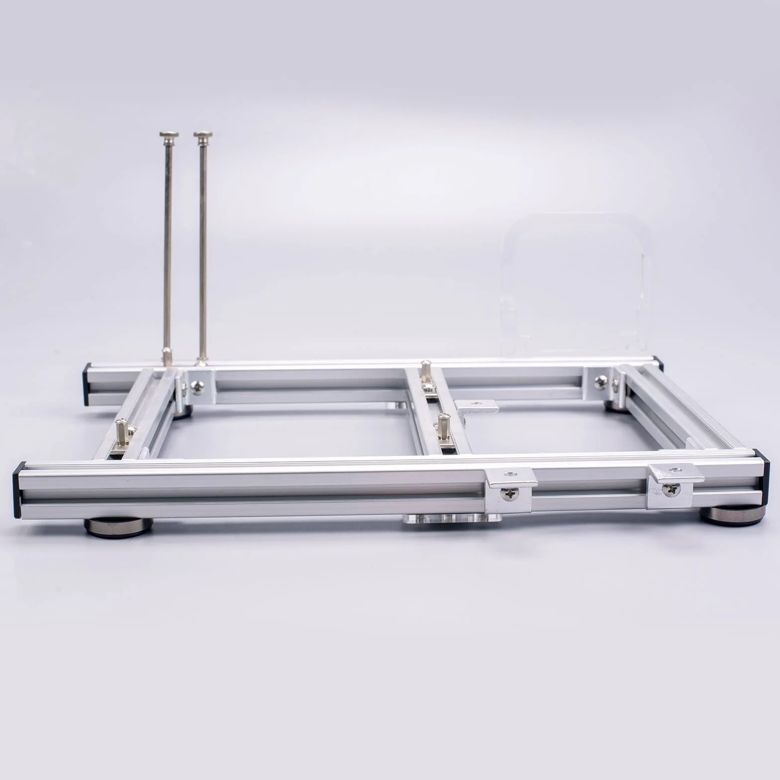 KIMISS Otwarty Wspornik Komputera ITX, Aluminiowe Konstrukcje Ramowe, Płyty Główne ATX/ITX, Doskonała Konstrukcja Rozpraszania Ciepła (SILVER)
