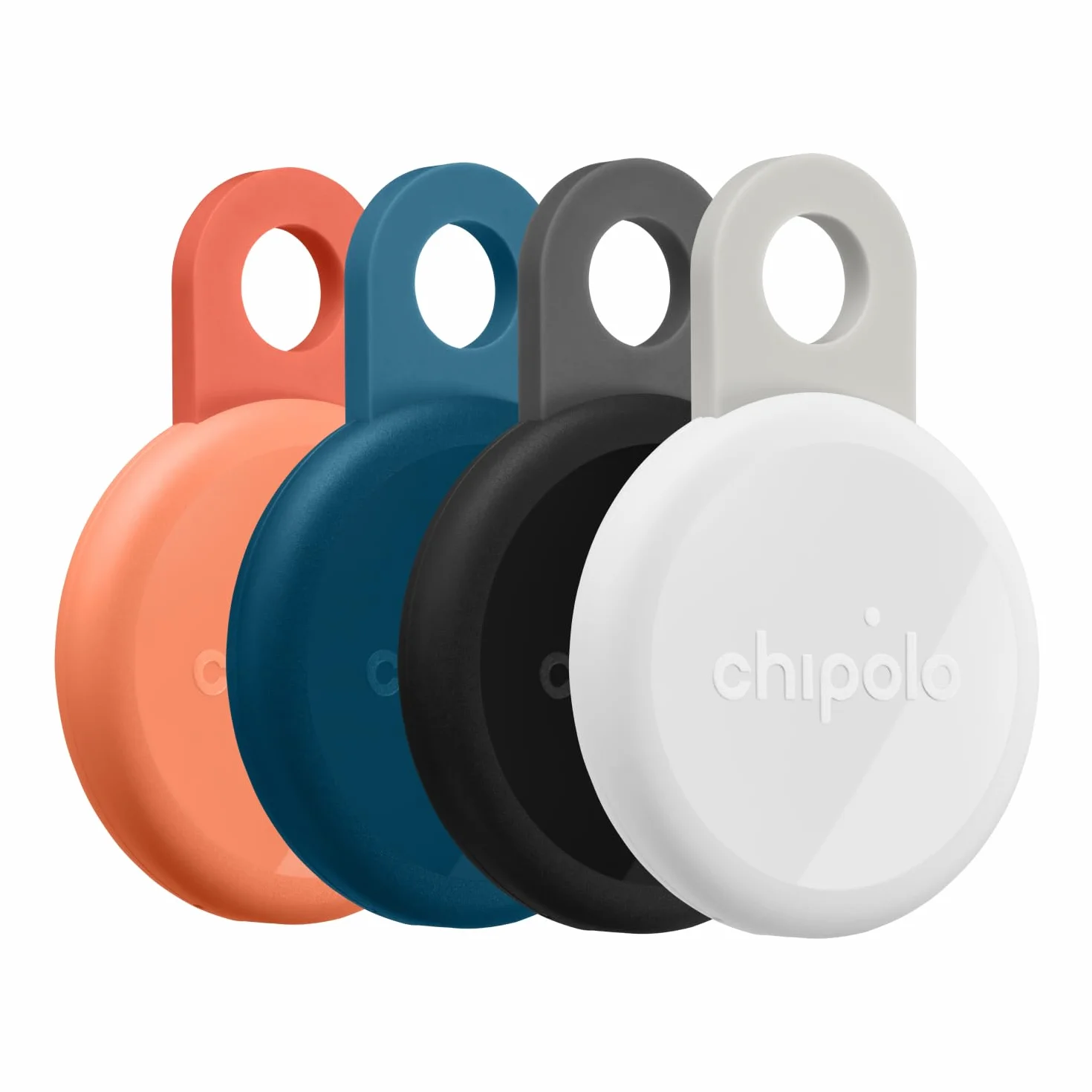 Chipolo LOOP - Ładowalny tracker Bluetooth do lokalizacji kluczy i kieszeni | lokalizator przedmiotów do kluczy, kompatybilny z Apple Find My lub Find Hub (4-Pak)