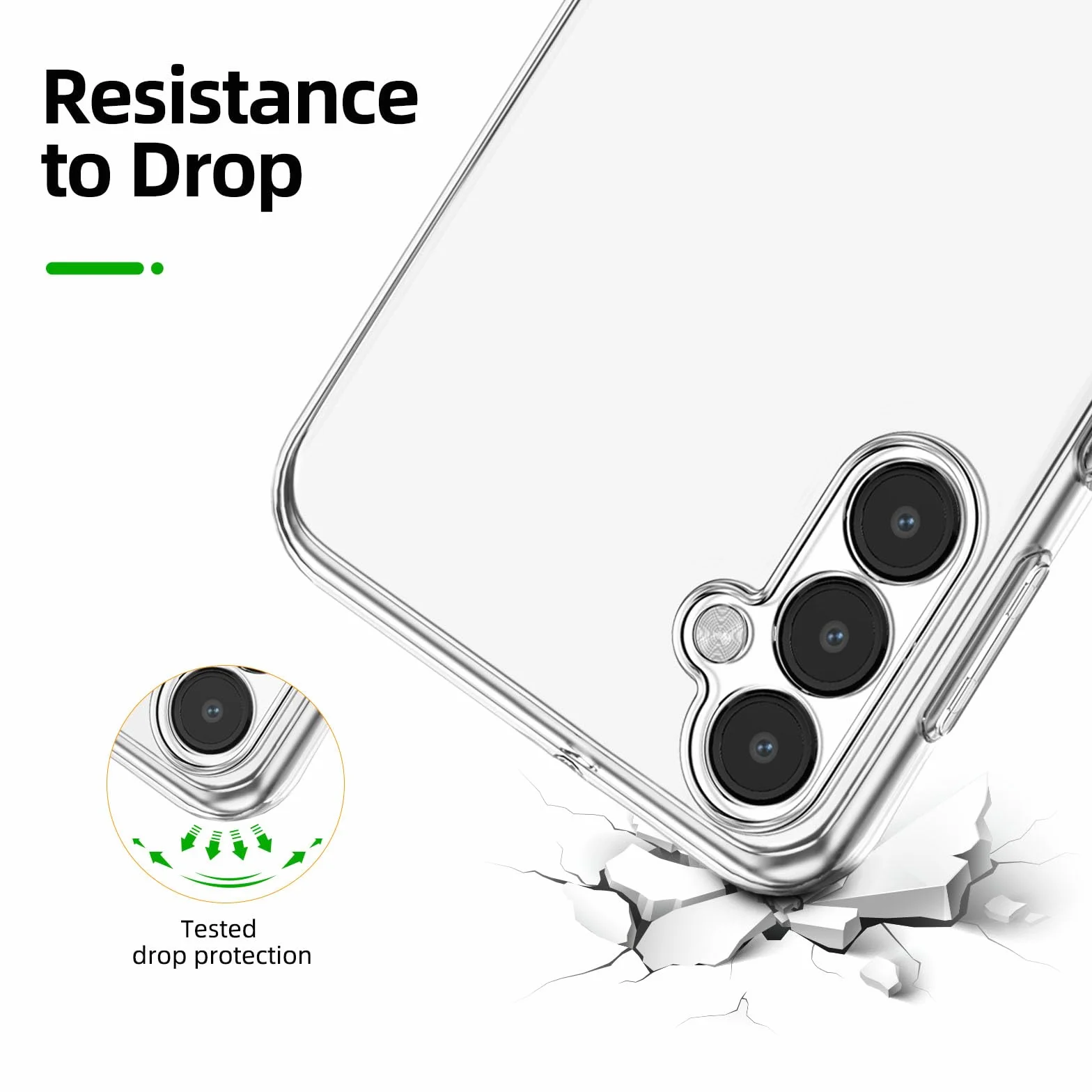 NEW'C Etui na Samsung Galaxy M34 5G - Ultra Przezroczysty Silikonowy Miękki Gel z TPU i 2 × Szkło Hartowane - Odporny na Rysy