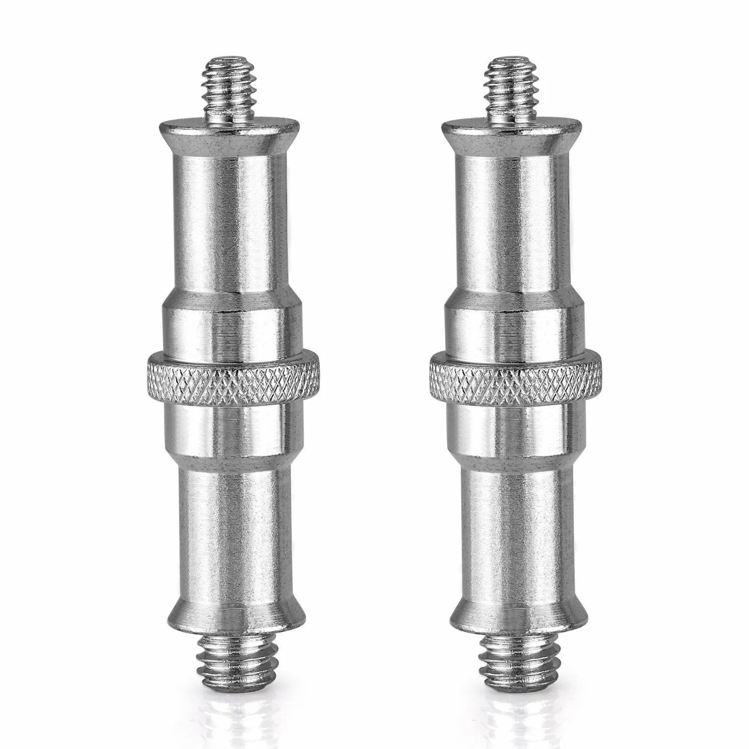Neewer 2 sztuki standardowy 1/4 na 3/8 cala metalowy męski konwerter gwintowany adapter śruba śruba kołki do stojaka do oświetlenia studyjnego, adapter do Hotshoe/głowica kulowa, bezprzewodowy odbiornik flash, wyzwalacz