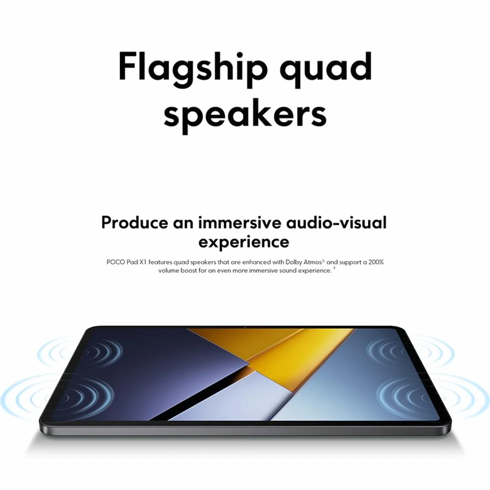 XIAOMI POCO Pad X1, tablet 8 GB + 512 GB, wersja WiFi, wyświetlacz 3,2K, 144 Hz, Hyper AI Snapdragon® 7+ Gen 3, platforma mobilna 8850 mAh, z ładowarką, wersja WiFi (niebieski)