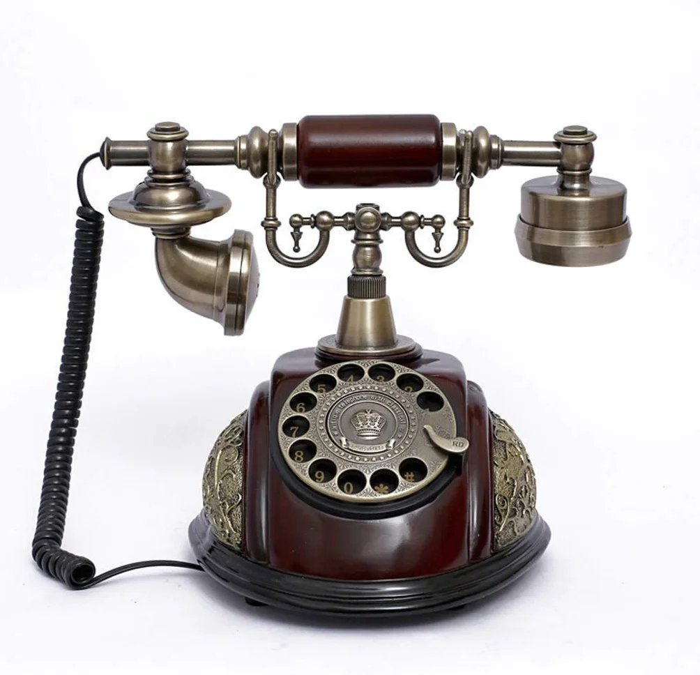 Telefon komórkowy retro, telefon stacjonarny z tarczą obrotową/salon, gabinet, dekoracja retro, telefon do biura domowego, telefony, telefon domowy