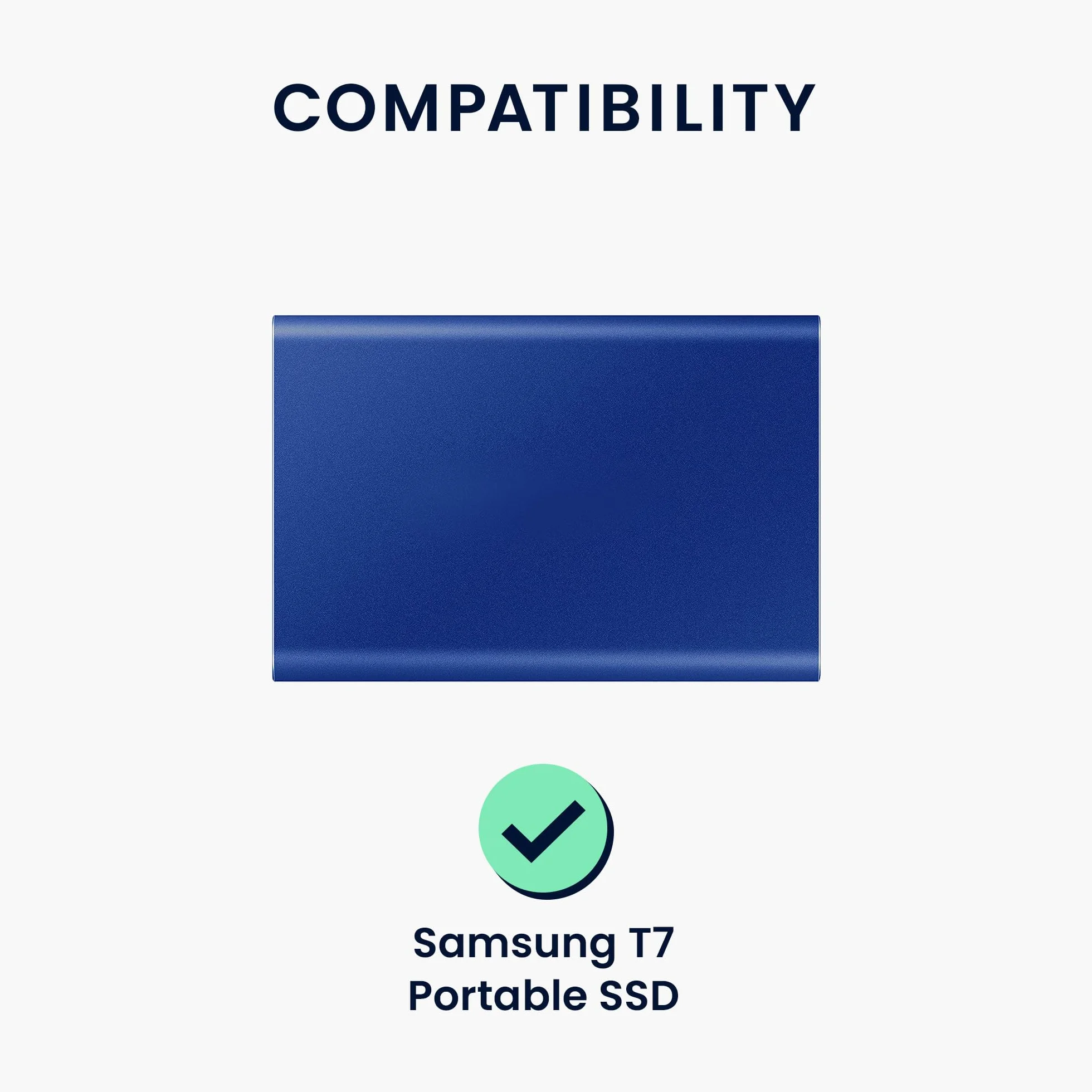 kwmobile Etui kompatybilne z Samsung T7 Portable SSD - Silikonowa osłona na przenośny dysk SSD - w kolorze szarym