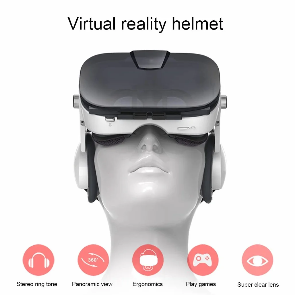 Okulary VR, zestaw słuchawkowy z wirtualnej rzeczywistości, zestawy słuchawkowe VR obsługujące Android i IOS, połączenie Bluetooth do iPhone 13 Pro Max/13 Pro/12/11, do Samsung Galaxy S21, Huawei, Xiaomi