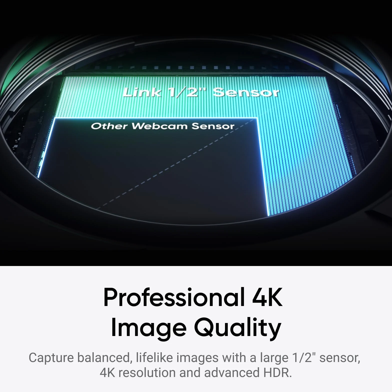 Insta360 Link 2C Standardowy pakiet Arctic White - kamera internetowa 4K do komputerów PC/Mac, czujnik 1/5.1 cm, automatyczne kadrowanie, HDR, mikrofon z redukcją szumów AI, sterowanie gestami do