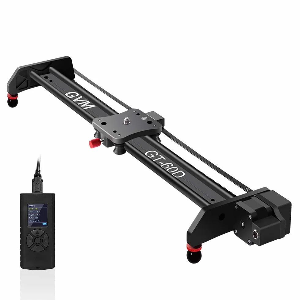 GVM Slider do aparatu, 60 cm, ze stopu aluminium, do lustrzanek cyfrowych, fotografii, wideo, produkcji filmowej