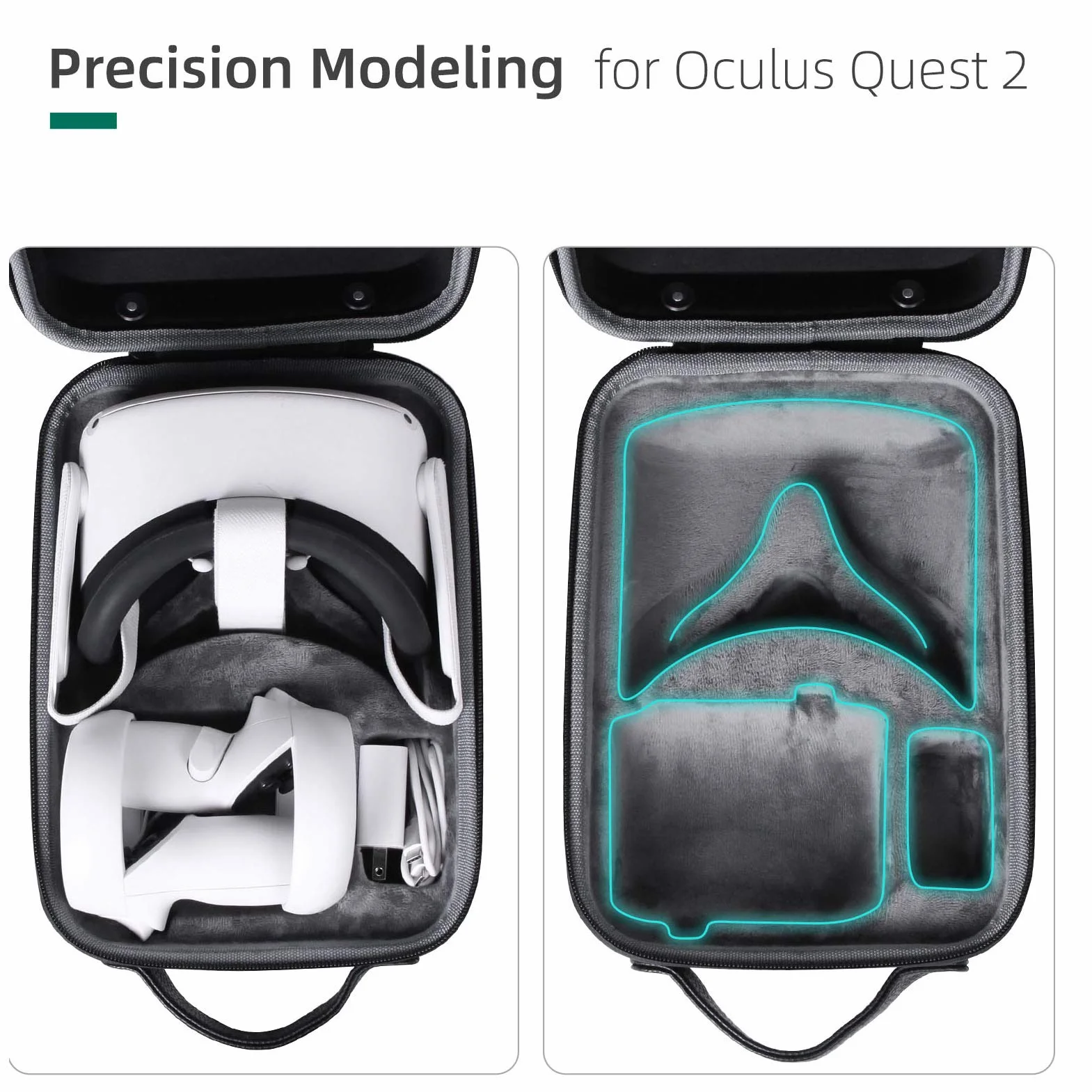 JXE Twarde etui podróżne przenośne pudełko do przechowywania okularów VR uchwyt 3D somatosensoryczna torba do gier kompatybilna z Oculus Quest 2