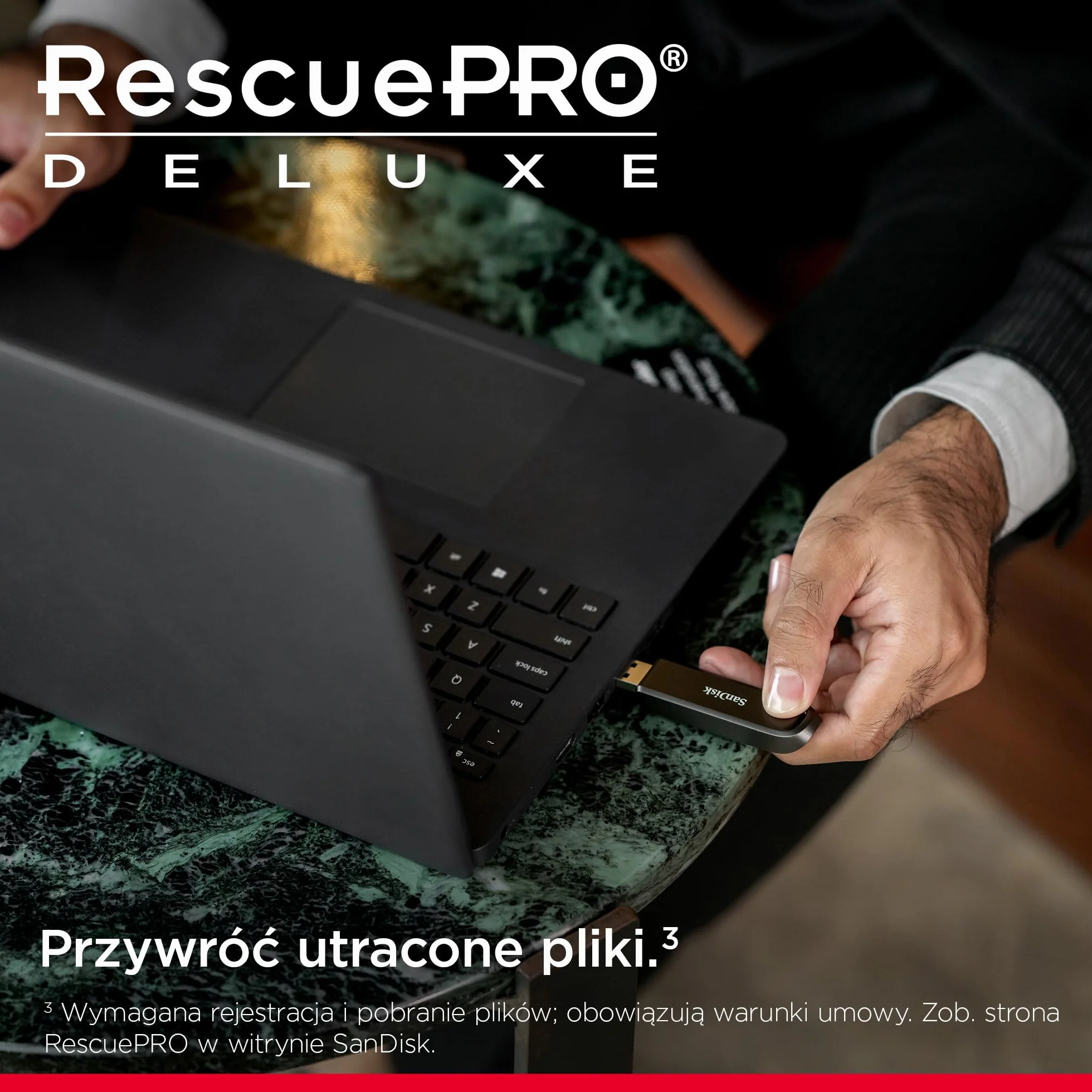Sandisk Extreme PRO 2 TB High-Performance USB Type-A Dysk flash(prędkości odczytu do 1000 MB/s oraz zapisu do 900 MB/s, RescuePRO Deluxe)