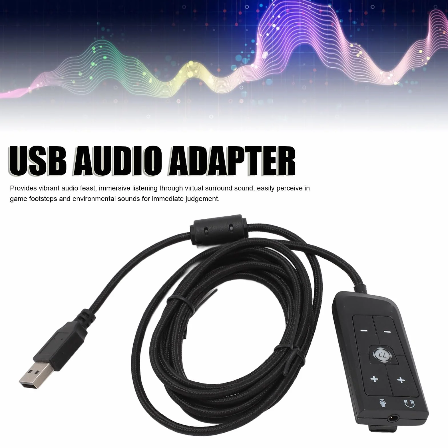 Karta Dźwiękowa USB Adapter Audio Na Gniazdo 3,5 Mm, Wirtualny Dźwięk Przestrzenny 7.1 Dla Cloud II, Series X/S