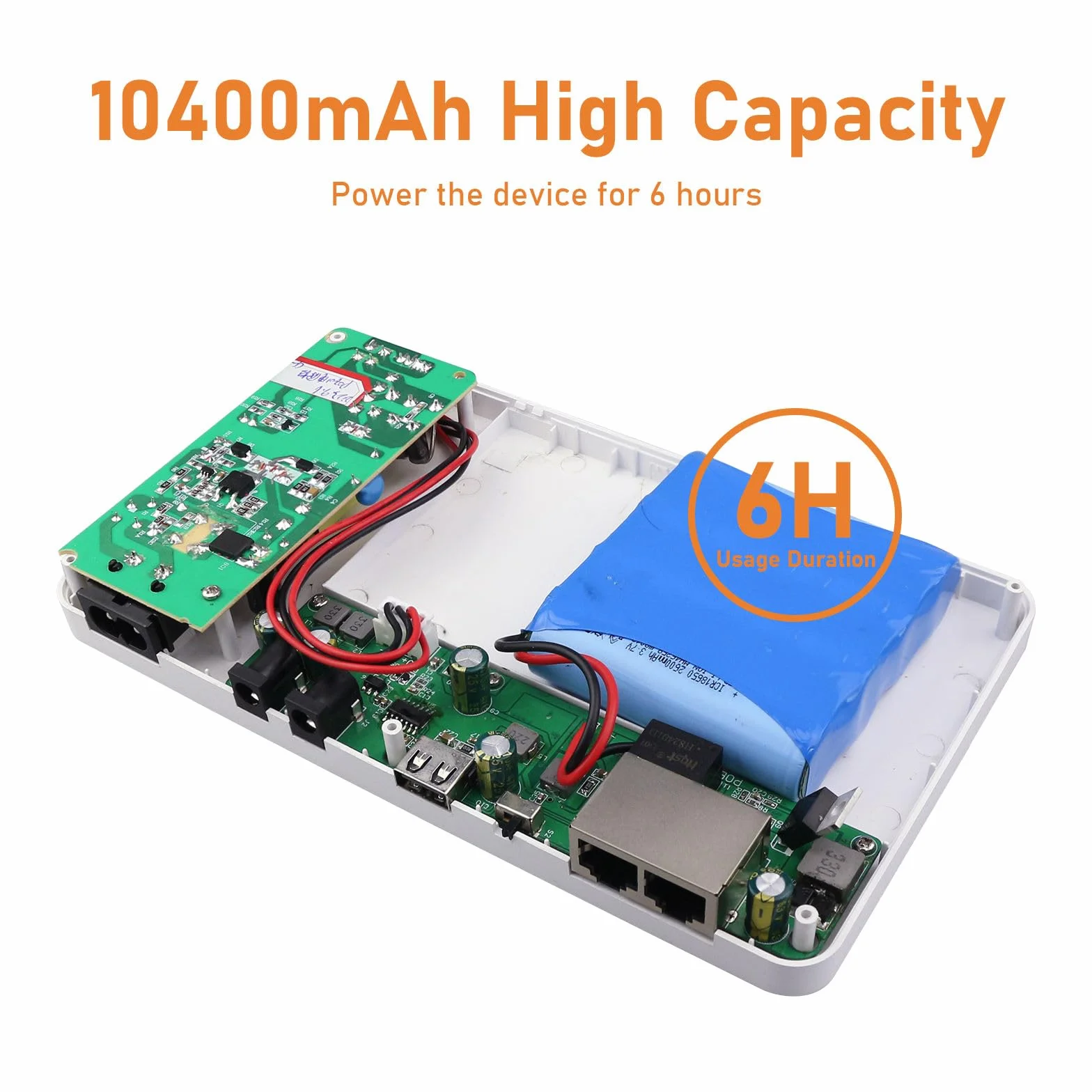 Zasilacz awaryjny Mini UPS 12V, 10400mah Zasilacze awaryjne bateria zapasowa ups bank mocy do routera kamery telefonu alarmowego, Back up Battery z Wyjście 5V USB 9V 12V DC 48V Gigabit POE