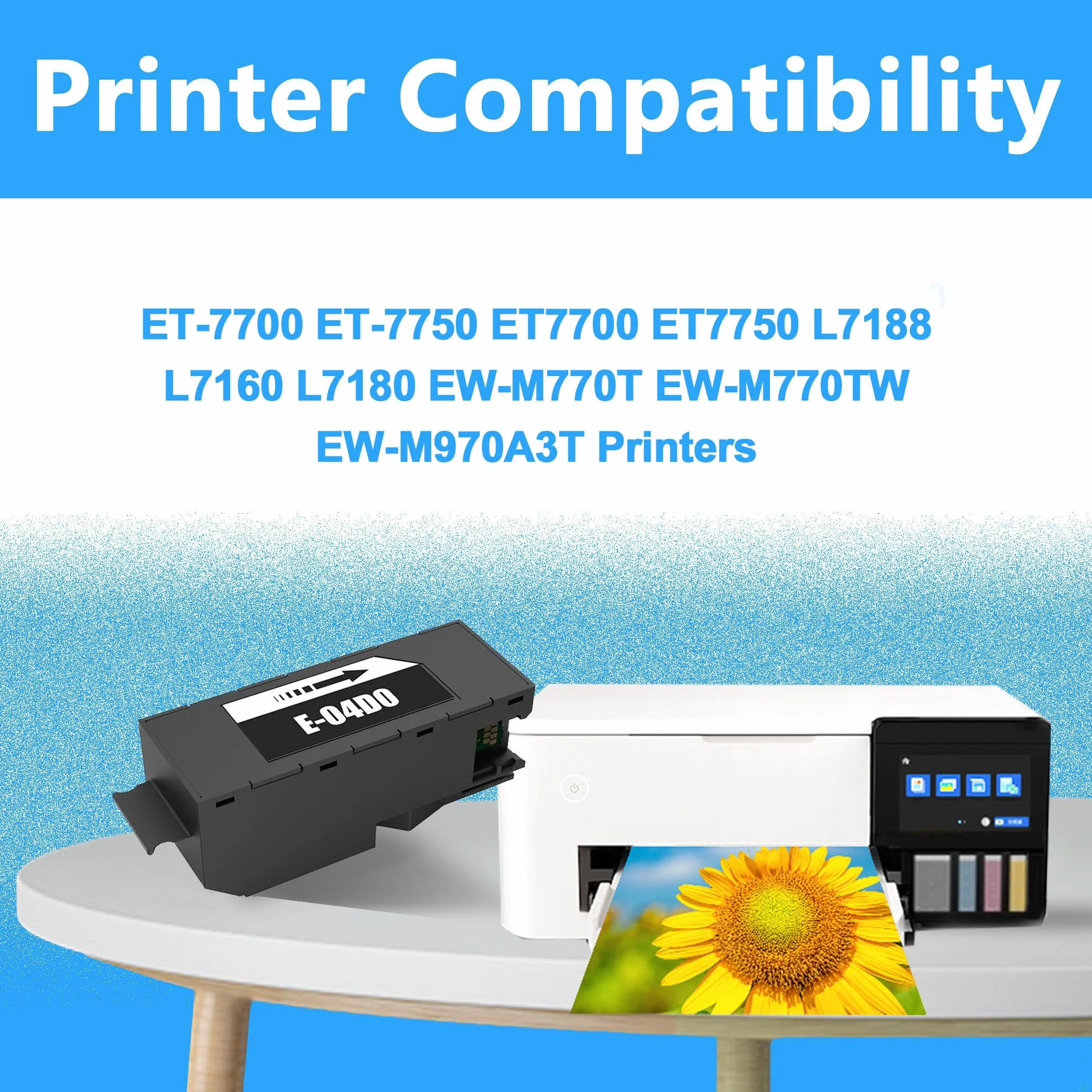 LCL T04D0 Pojemnik do konserwacji tuszu Zamiennik dla Epson 04D0 T04D0 C13T04D000 EWMB1 Pojemnik do konserwacji tuszu Zamiennik dla Epson EcoTank ET-7700 ET-7750 L7188 (2-Pack)