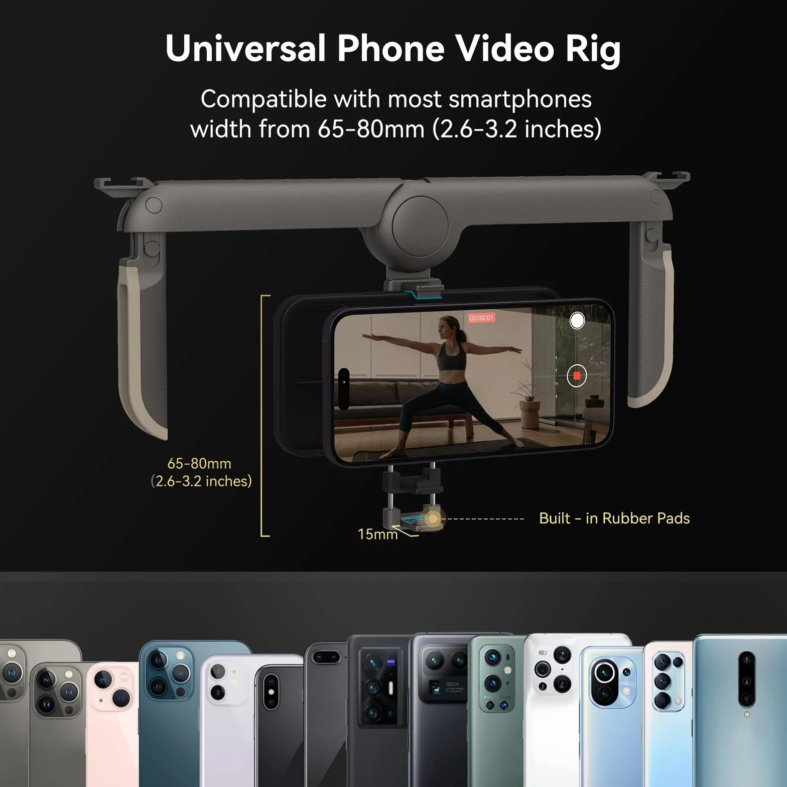 SMALLRIG P20 Foldable Universal Phone Cage Składana Uniwersalna Klatka na Telefon, Smartphone Video Rig Filmowanie Vlogging Case Stabilizator Mocowanie do Statywu dla iPhone 16/14/13/12-4047