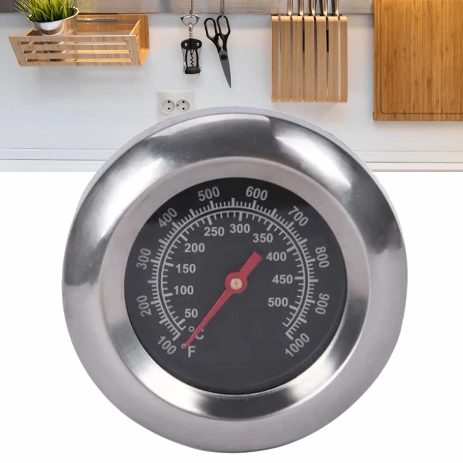 Stal Stopowa Wysoka, JX 3G 2 Termometr Kuchenny Grill Grill Dokładność M10 Gwint Grill Termometry Producent Sprzedaż Bezpośrednia Wskaźnik Temperatury dla Palacza Duża Twarz