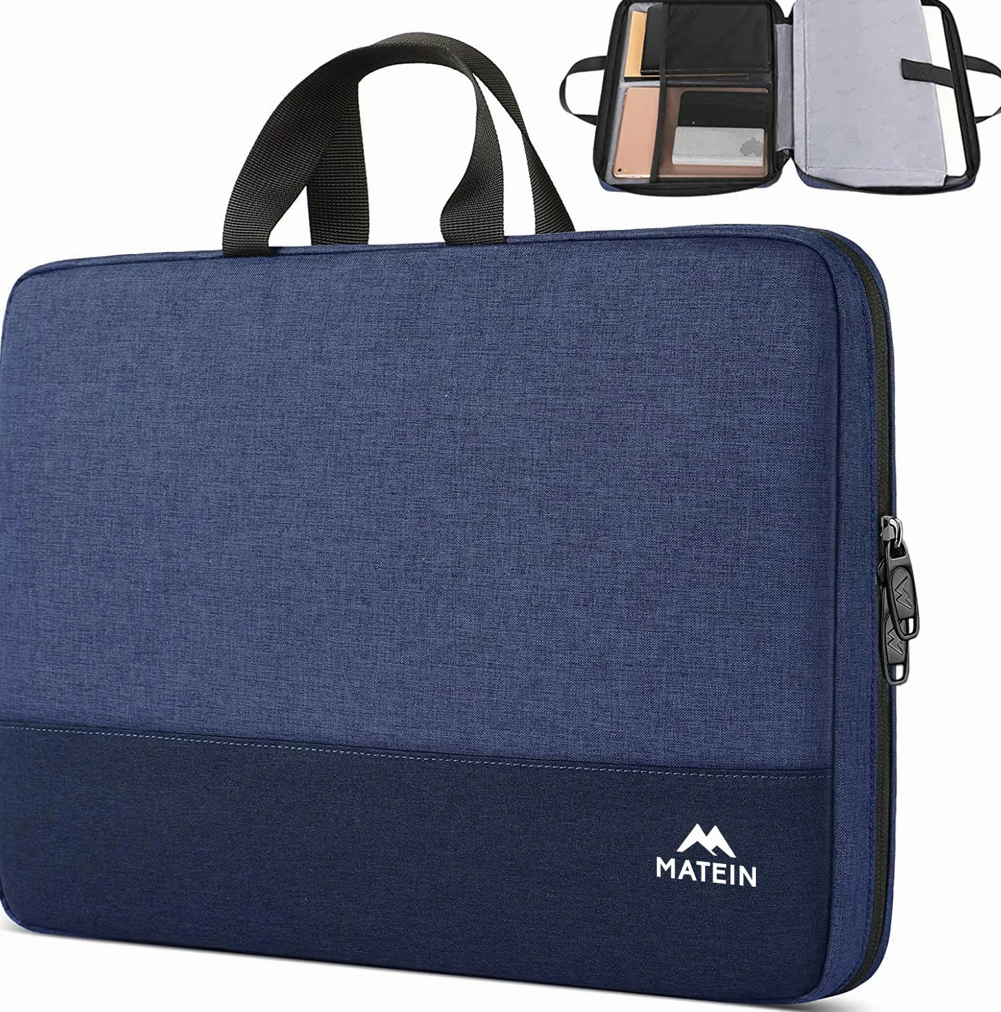 MATEIN Torba na laptopa 15,6 cala, wodoodporna torba ochronna na laptopa z uchwytem do laptopa laptopa notebooka, pokrowiec na laptopa do HP Dell Lenovo ASUS Acer