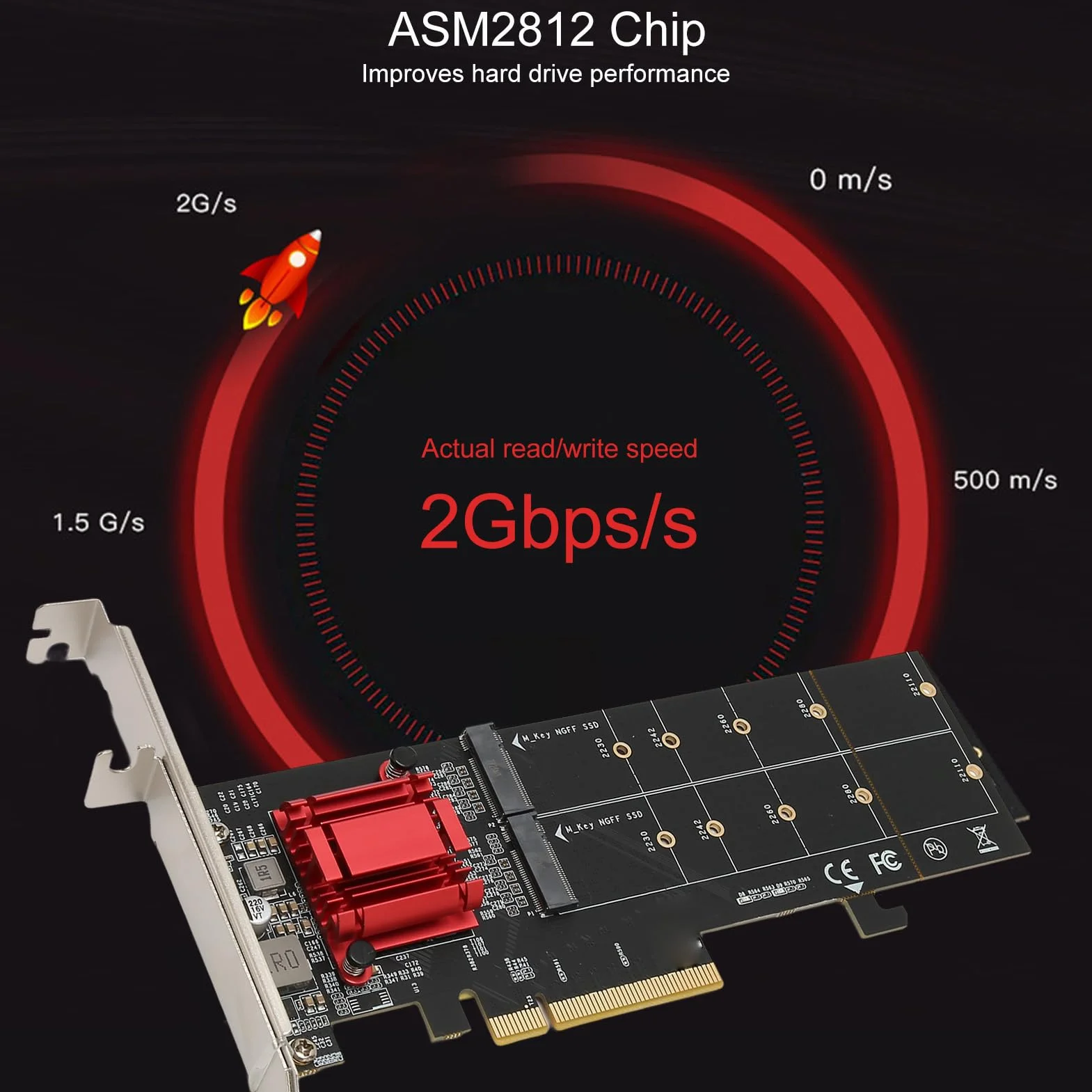 Podwójna Karta Adaptera M.2 PCIe NVMe, Karta Rozszerzająca PCIe 3.1x8 x16, Interfejs Płyty Głównej, Obsługa SSD 2230/2242/2260/2280/22110