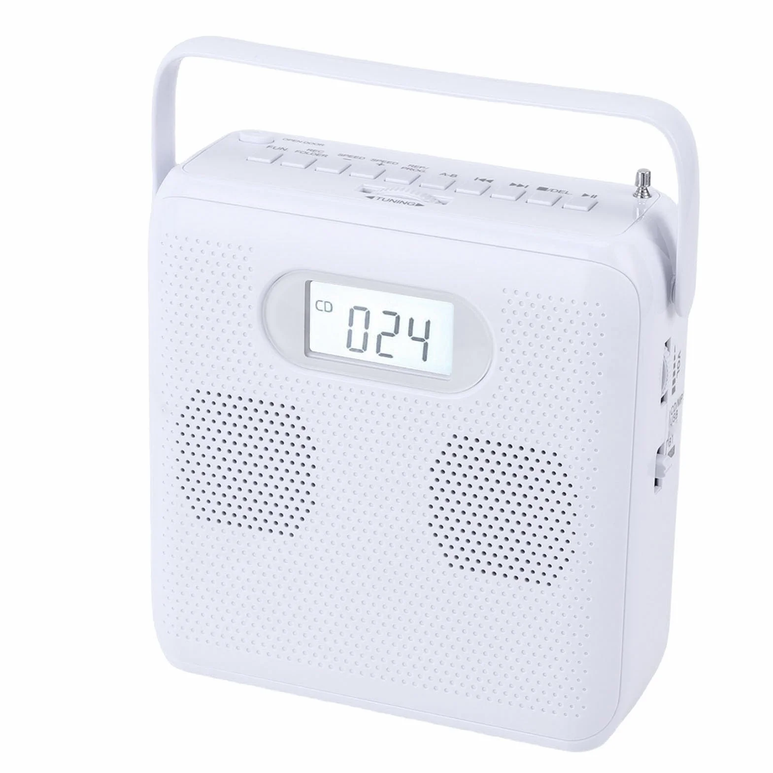 Sxhlseller Przenośny Odtwarzacz CD z Nadajnikiem Bluetooth i FM, Podwójne Głośniki HiFi, Zasilanie USB, Kompaktowy Uchwyt dla Kolekcjonerów Płyt CD, Właściciele Starych Samochodów,