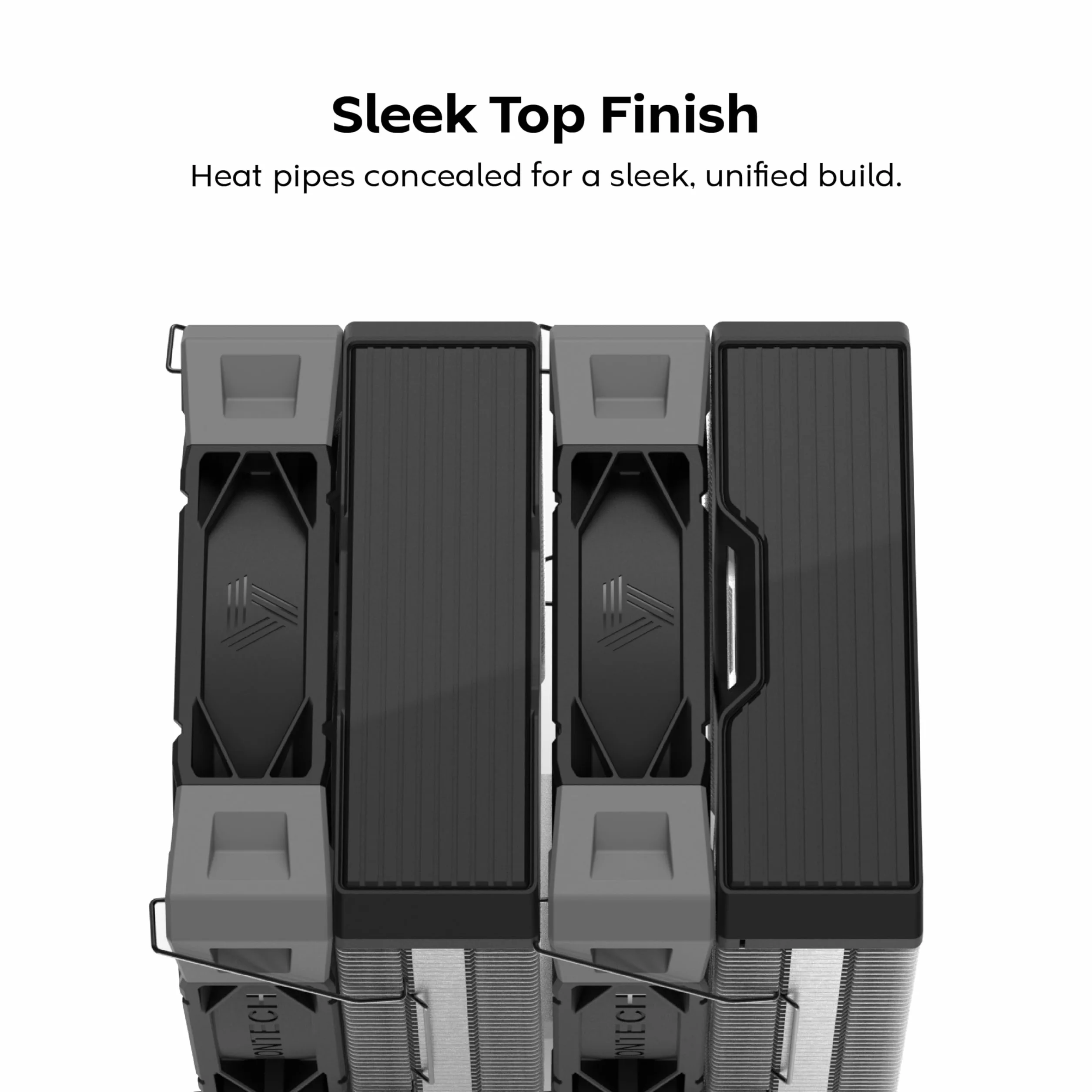 MONTECH NX600 ARGB Dual-Tower chłodziarka powietrza procesora z 6 rurami grzewczymi i górną pokrywą premium, wentylator premium 28 mm E28 ARGB, lutowana miedziana podstawa, doskonałe rozpraszanie