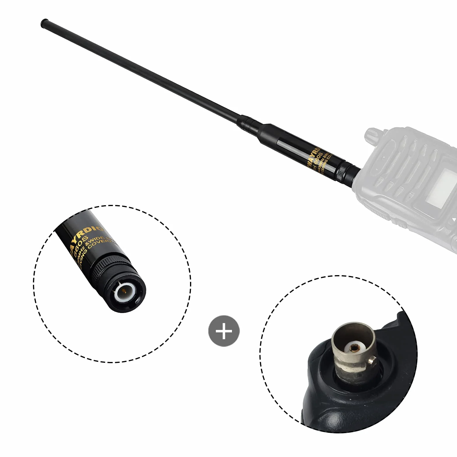 TWAYRDIO BNC dwuzakresowy 70 cm 2 m 144/430 mhz 28 cm/11 cali - 109 cm/43 cale wysuwana teleskopowa przenośna antena radiowa do Kenwood Icom IC-F50 IC-M88 2-drożne radio