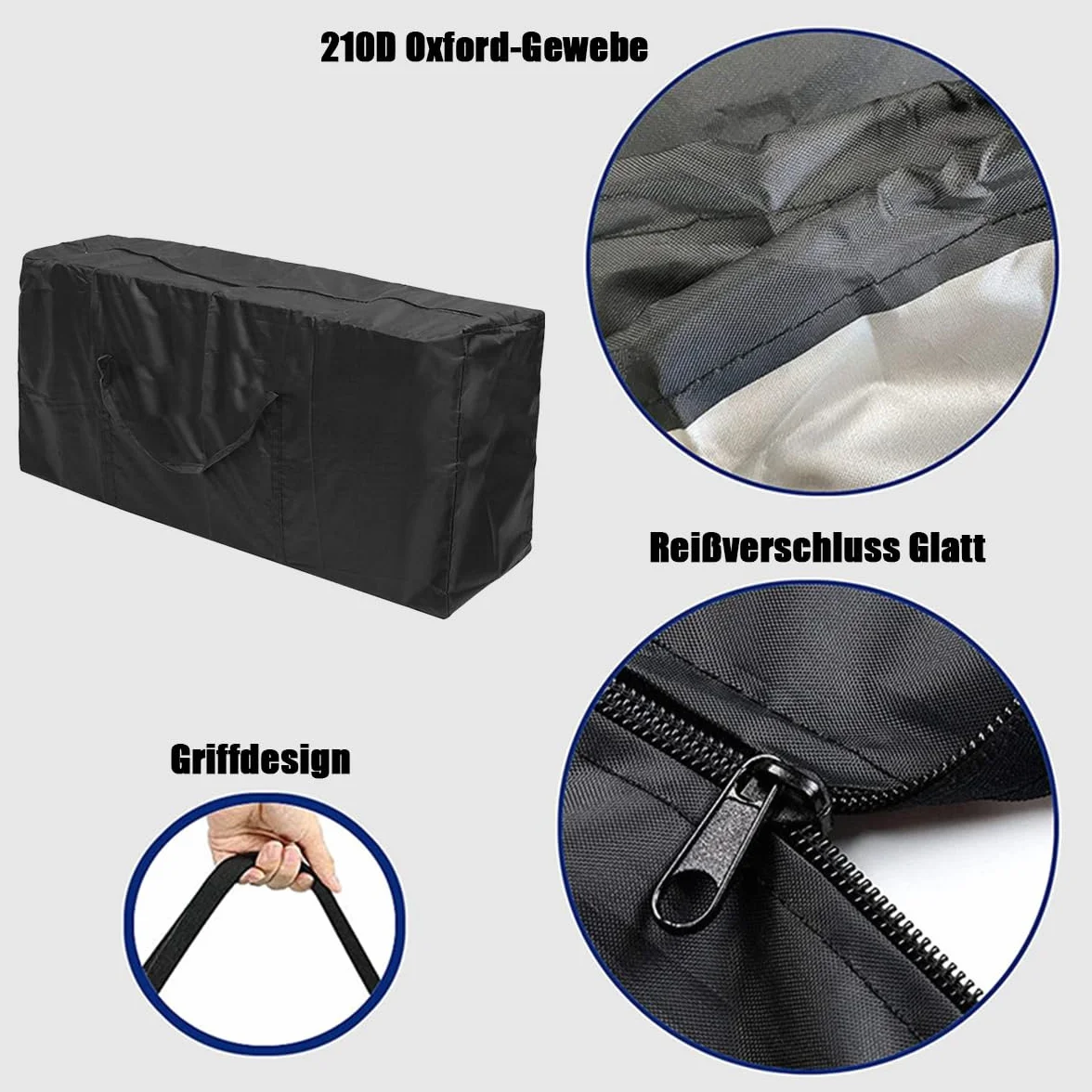 Pokrowiec ochronny Oxford 122 x 39 x 55 cm wodoodporny na meble ogrodowe