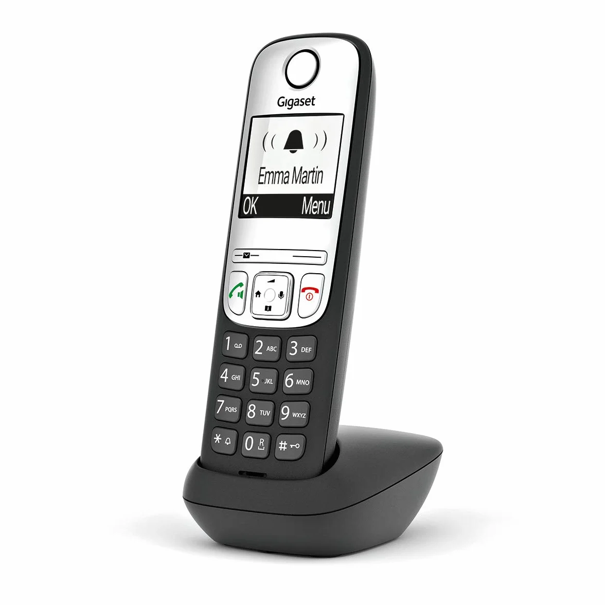 Gigaset A690HX cyfrowy bezprzewodowy telefon DECT do routerów - srebrny/czarny