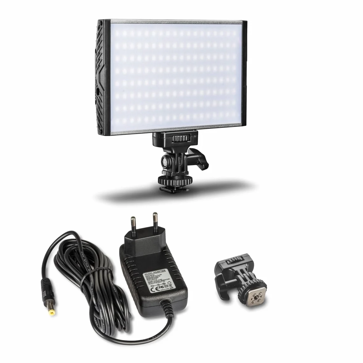 Walimex pro LED Niova 150 Bi Color lampa wideo LED z zasilaczem, On-Camera lampa fotograficzna 15 W, regulowana temperatura barwowa 3200-5600 K, ściemniana lampa studyjna