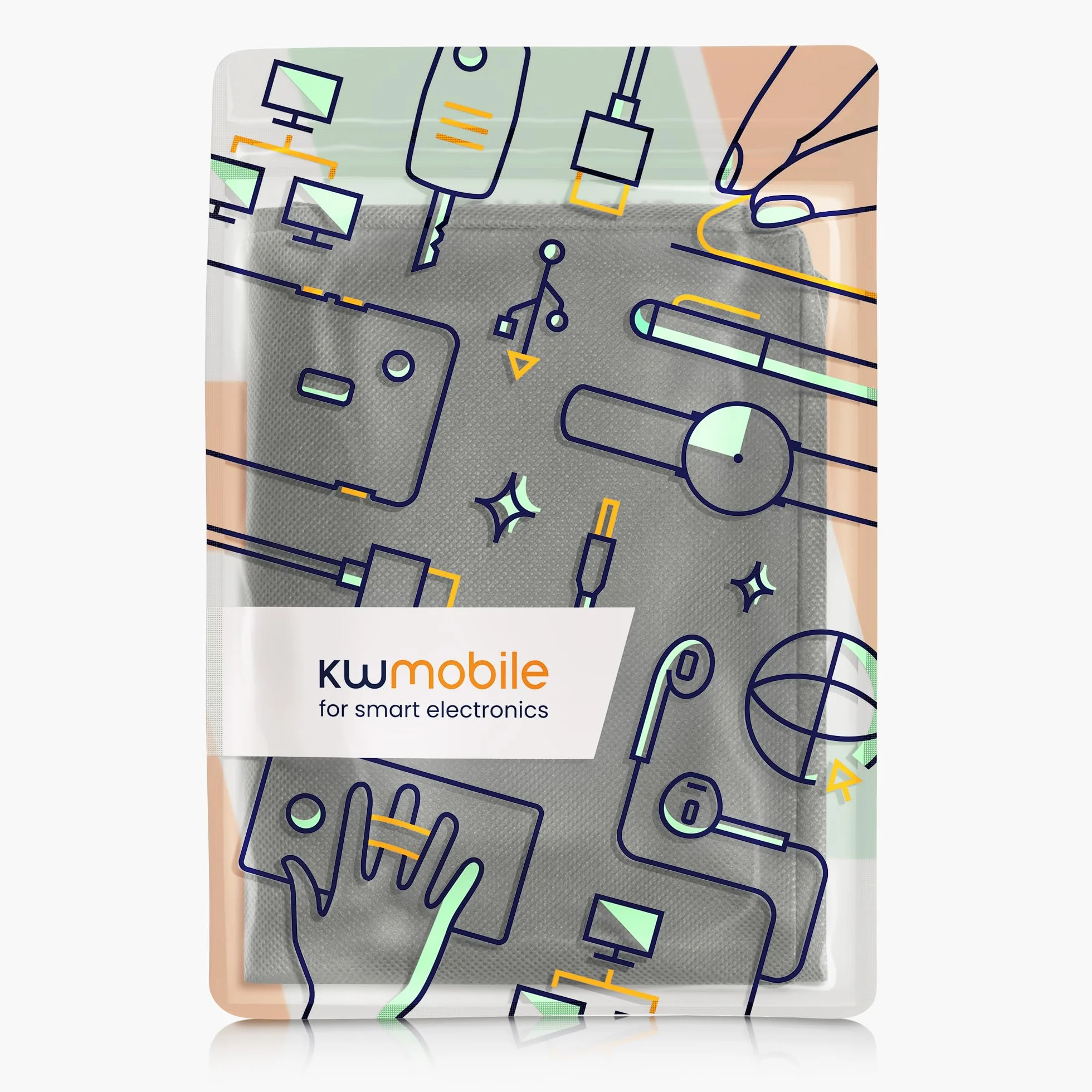 kwmobile Obudowa kompatybilna z Canon PIXMA TS3550i / TS3551i - Osłona przeciwpyłowa do drukarki - Ciemnoszara ochronna podszewka