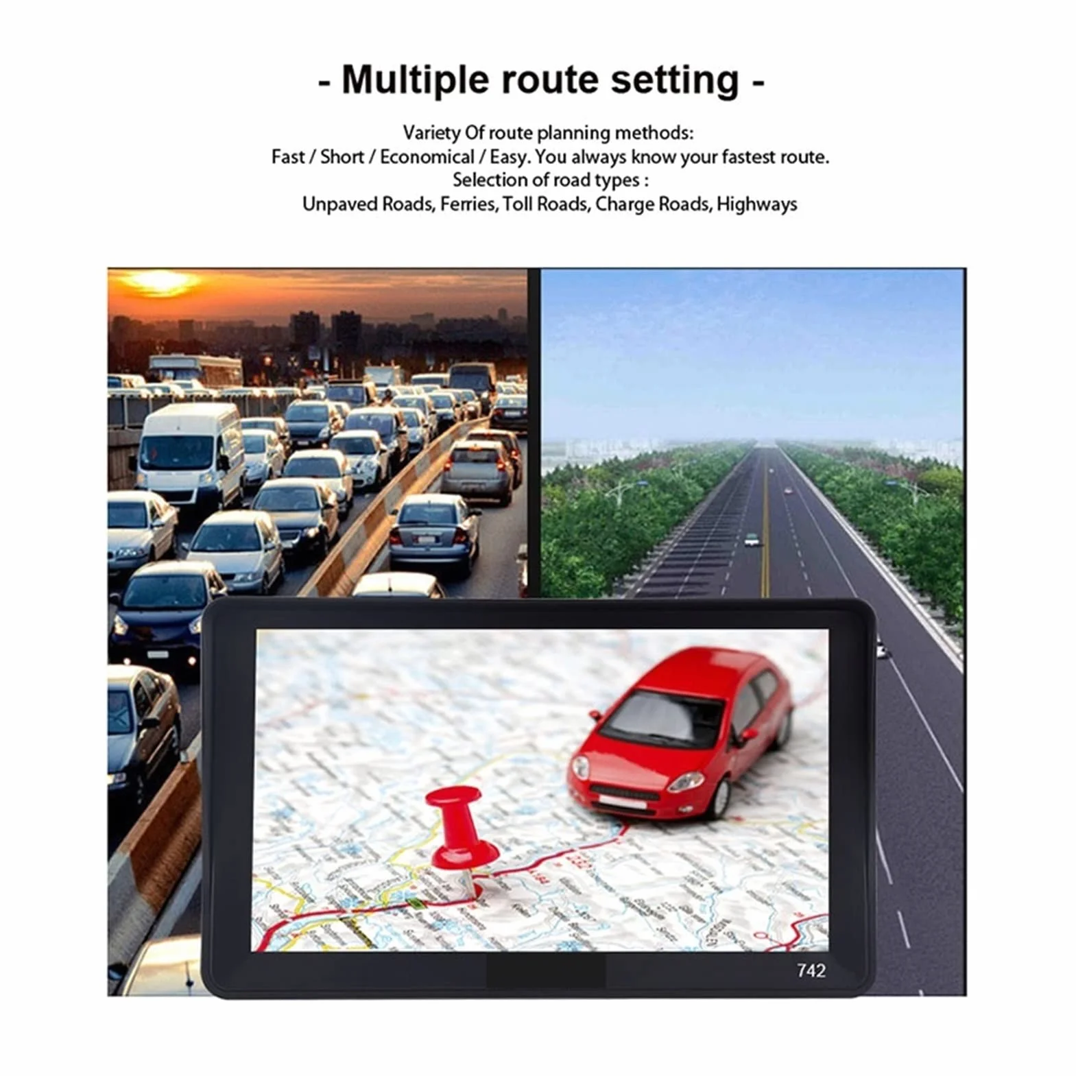 Nawigacja GPS 25. 6m + 8 GB. Samochód ciężarowy GPS Auto Navigator Sat Nav Dotykowy ekran Darmowa aktualizacja Mapa Dla SamochodóW CiężArowych SamochodóW Kempingowych (Size : No Bluetooth AVIN)