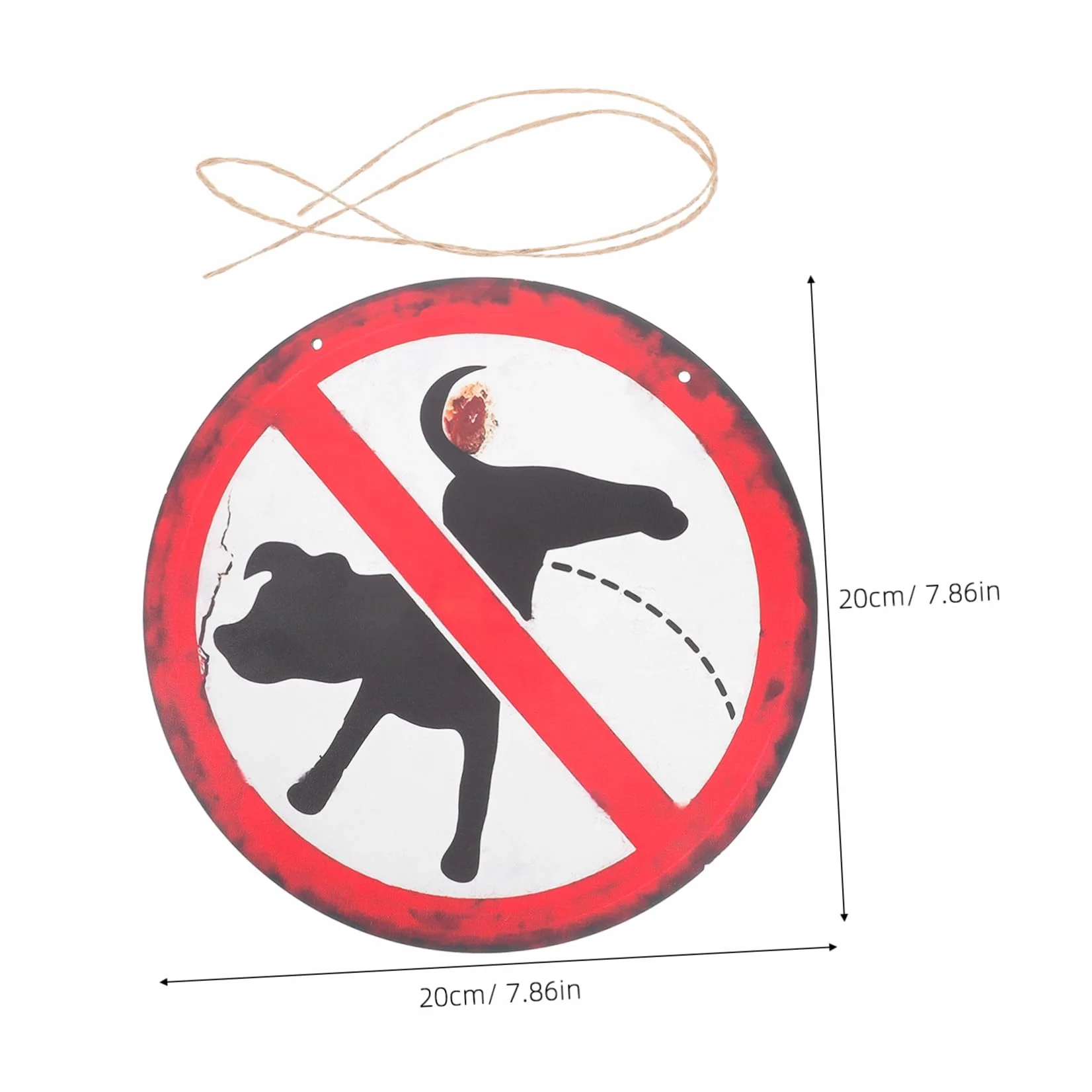 Retro No Dog Poop Sign Aged Decorative Lawn Garden Keep Clean Pet Waste Management Outdoor Decoration