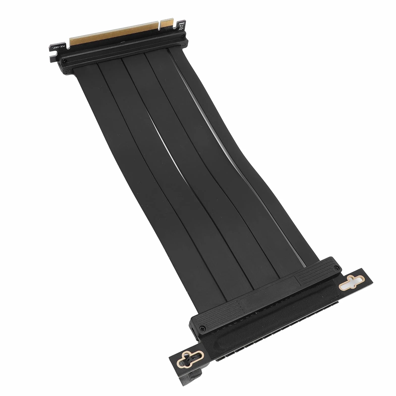 Cryfokt Ekranowany Kabel Pionowy PCIe 4.0 X16 z pionową instalacją GPU do Obudów Komputerów PC Pasujących do Wersji ITX – Czarny (60cm)