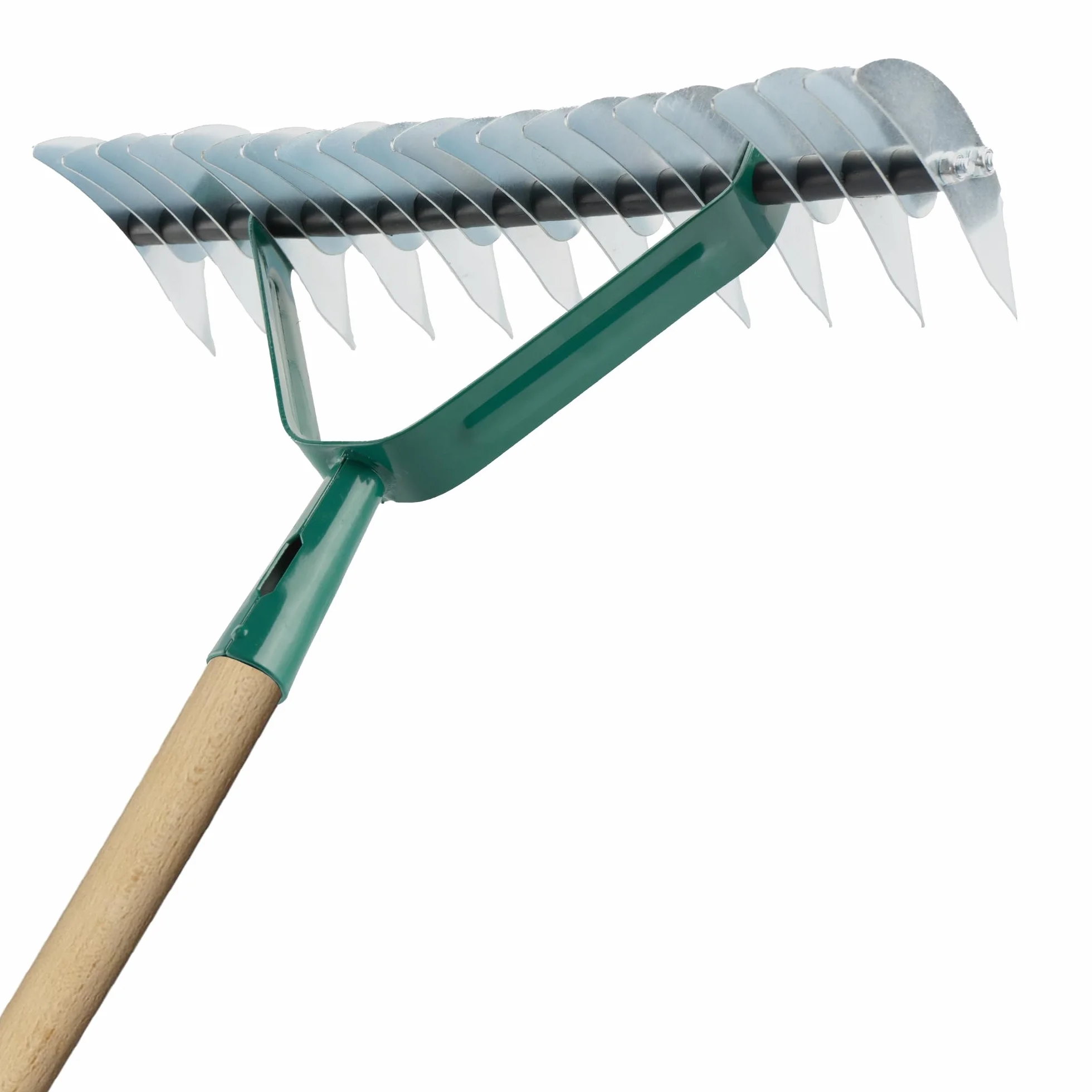 Dwustronny aerator metalowy ręczny 37 cm x 13 cm do trawnika wertykulator z drewnianym trzonem 150 cm spulchniacz gleby akcesoria ogrodowe napowietrzacz