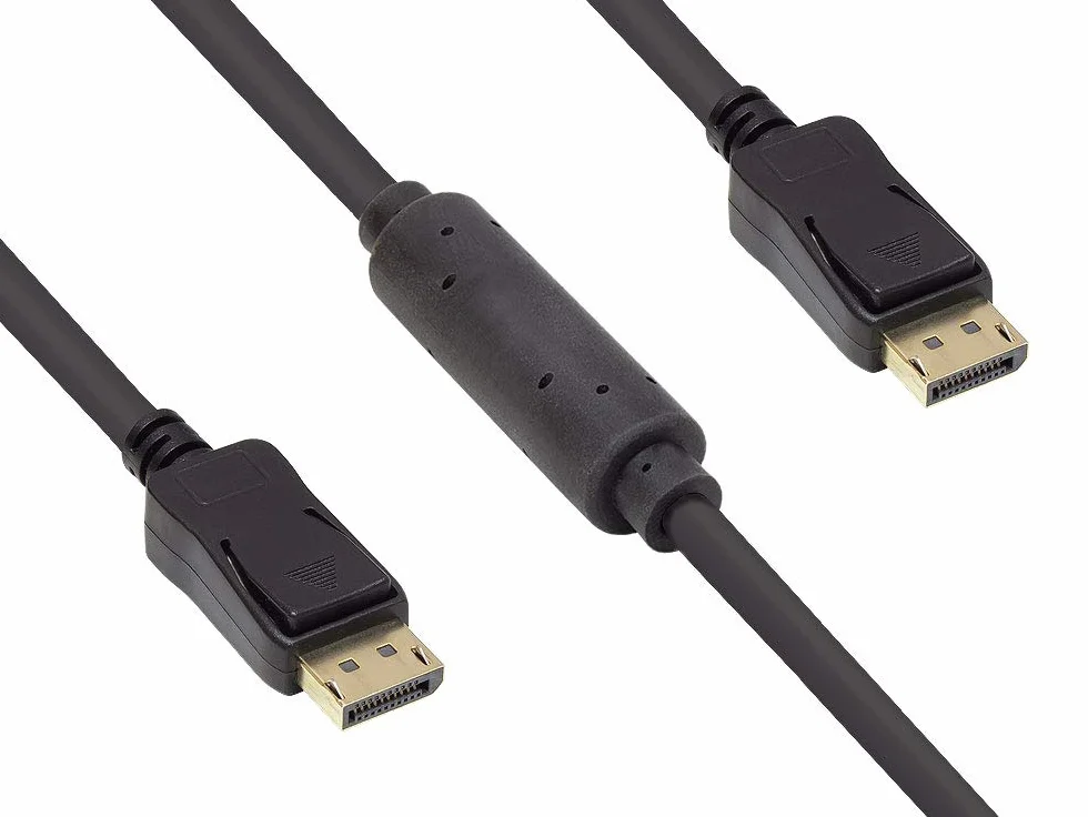 Good Connections Aktywny kabel przyłączeniowy DisplayPort 1.2, 4K / UHD @60Hz, pozłacane styki, OFC, czarny, 15m