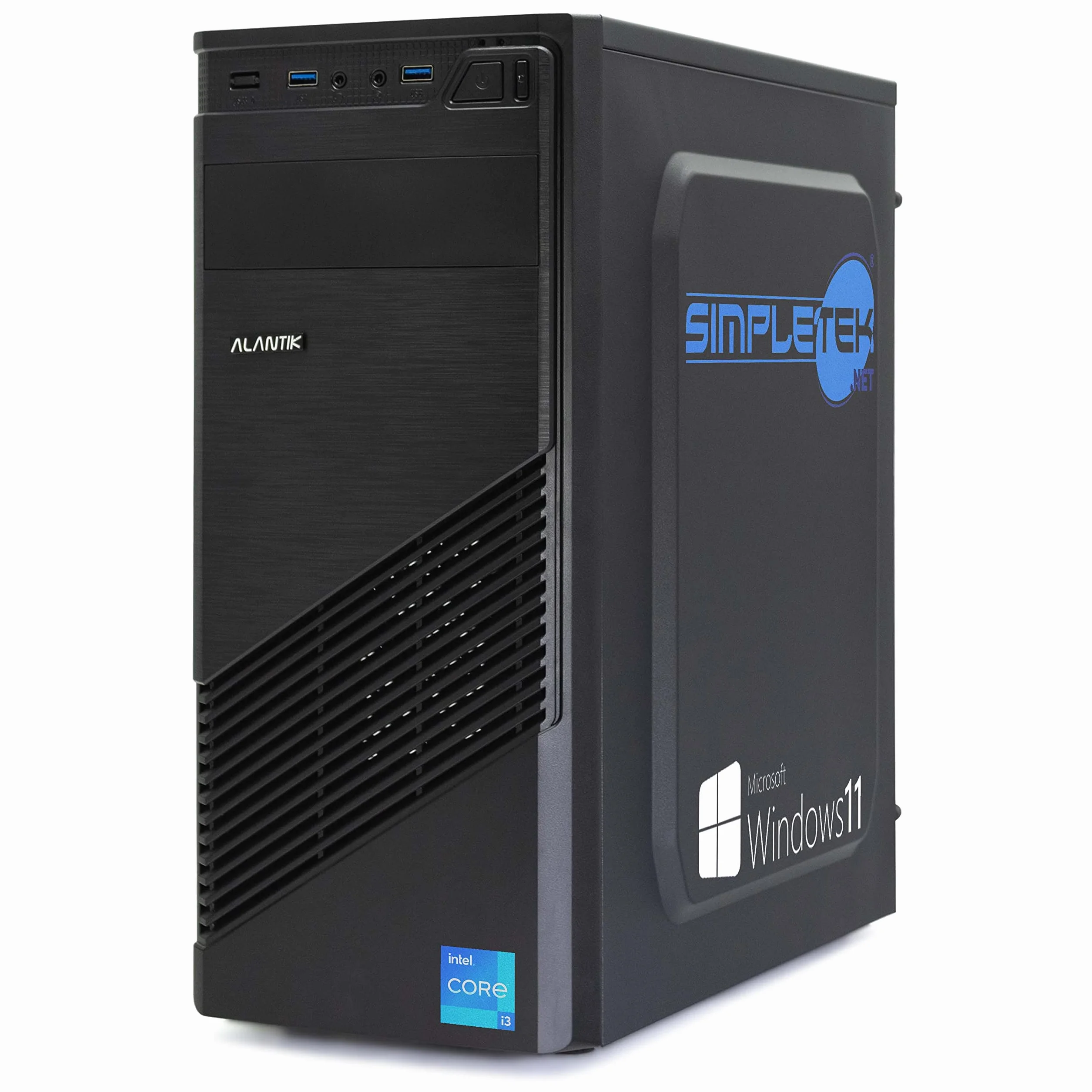 SIMPLETEK PC Desktop Core i3 3.10GHz Windows 11 Pro 16GB RAM SSD 960GB | Komputer stacjonarny Biuro Szkolne, Praca i Codzienne użytkowanie