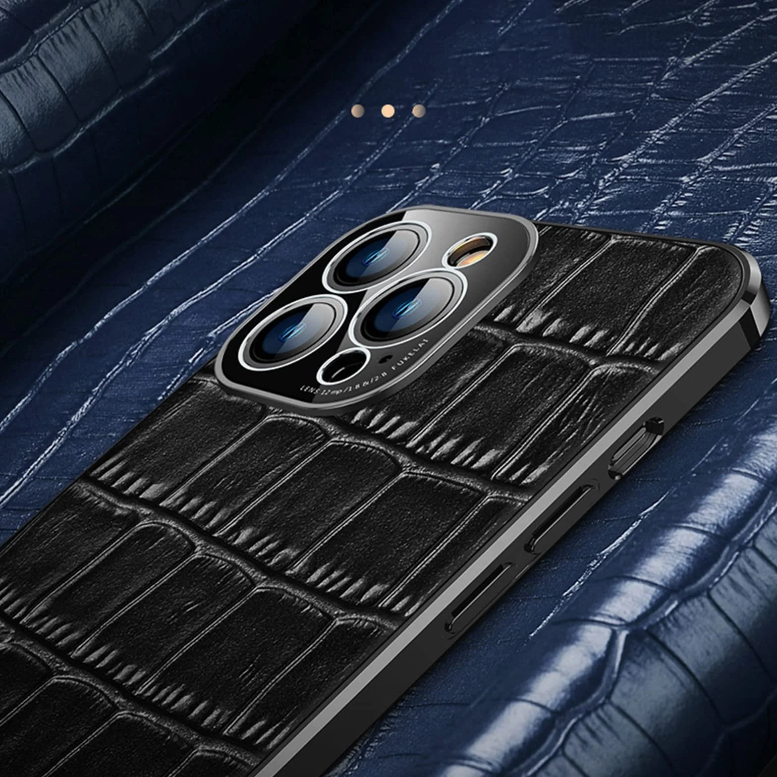 Etui do iPhone 13 Pro Max/13 Pro/13/13 Mini, skóra krokodylka, ochrona aparatu, materiał wysokiej jakości, odporne na zarysowania, wąskie etui ochronne, czarne, 13 Mini 5,4 cala
